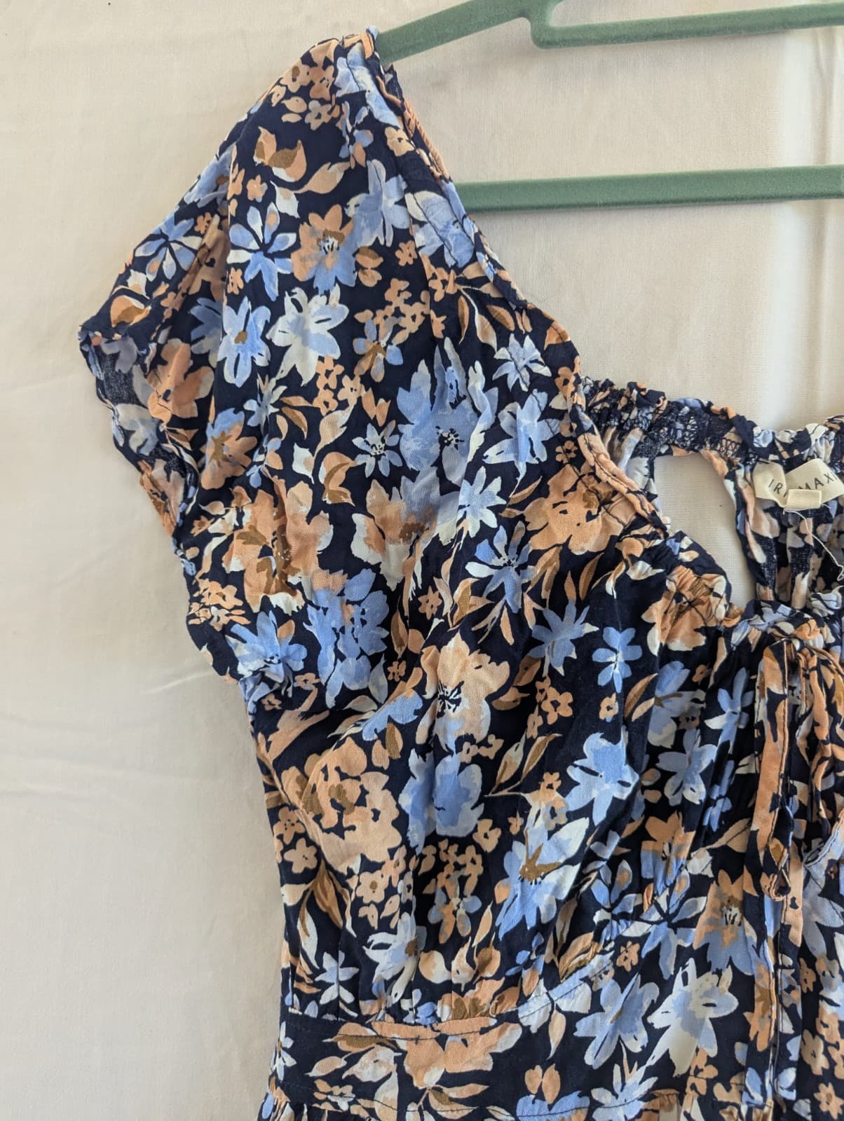 Iris Maxi Boho Floral Dress Navy Summer Beach Casual Plus Size Aus 16 Us 12 — photo 6 of 13