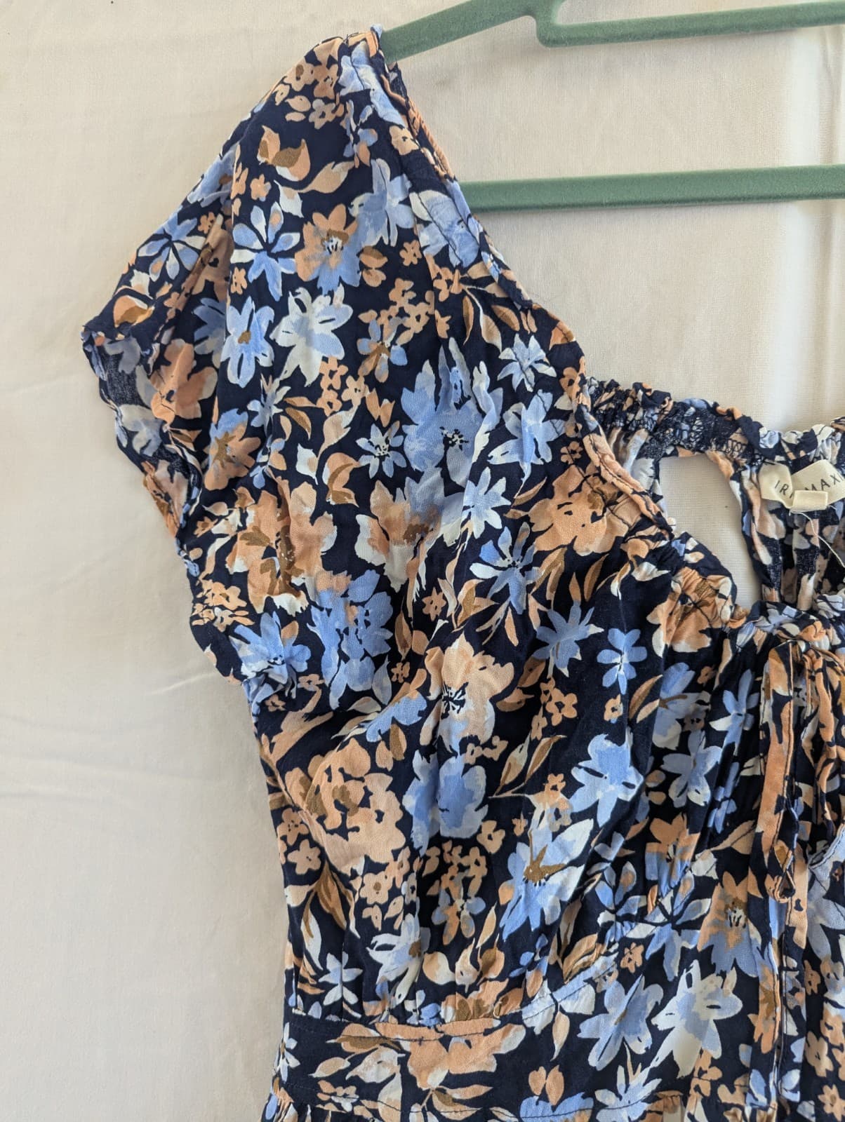 Iris Maxi Boho Floral Dress Navy Summer Beach Casual Plus Size Aus 16 Us 12 — photo 7 of 13
