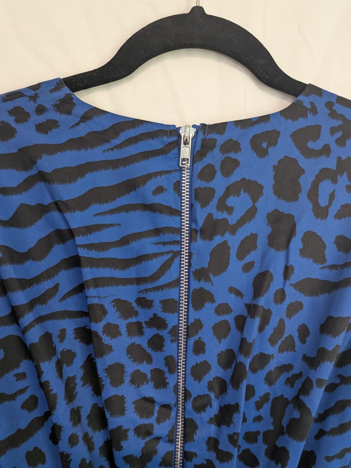 Mossman Wild Thoughts Dress Blue Black Animal Print Party Mini Size 10 — photo 8 of 9