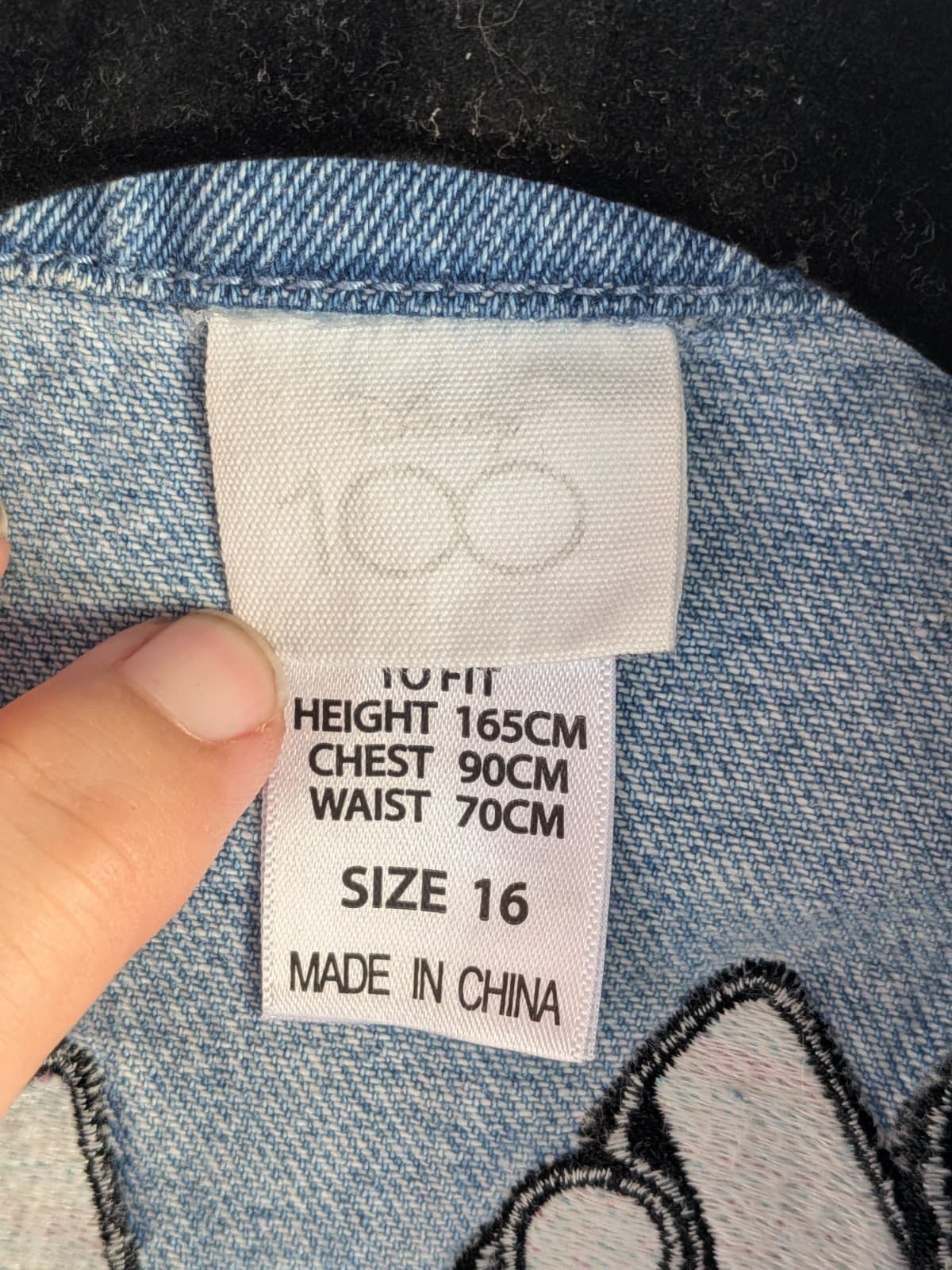 Disney Mickey Denim Jacket Youth Kids Size 16 Blue Jacket Disney 100 Years — photo 6 of 11