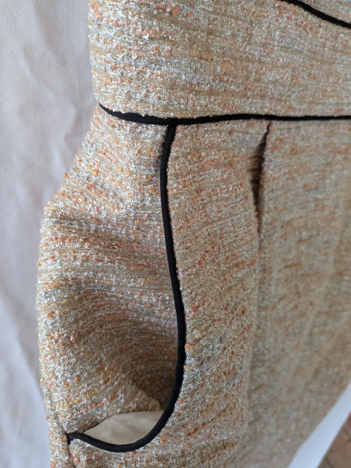 Badgley Mischka Dress Sheath Pencil Size AUS 12 Shimmer Tweed Cocktail Wedding — photo 4 of 12