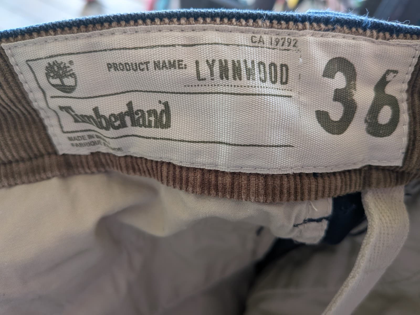 Timberland Pants Lynwood Size 36 Mens Navy Casual Workwear Zip Pocket — photo 16 of 16