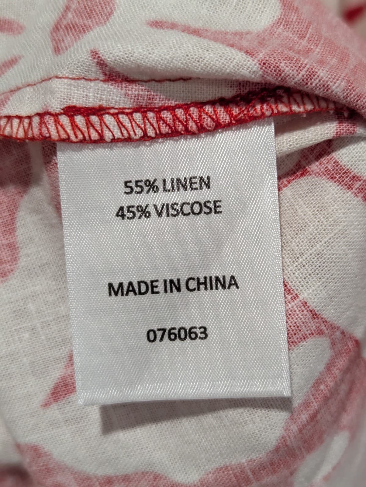 Sportsgirl Halter Dress Size 14 Red Floral Linen Blend Summer Beach Retro — photo 8 of 9