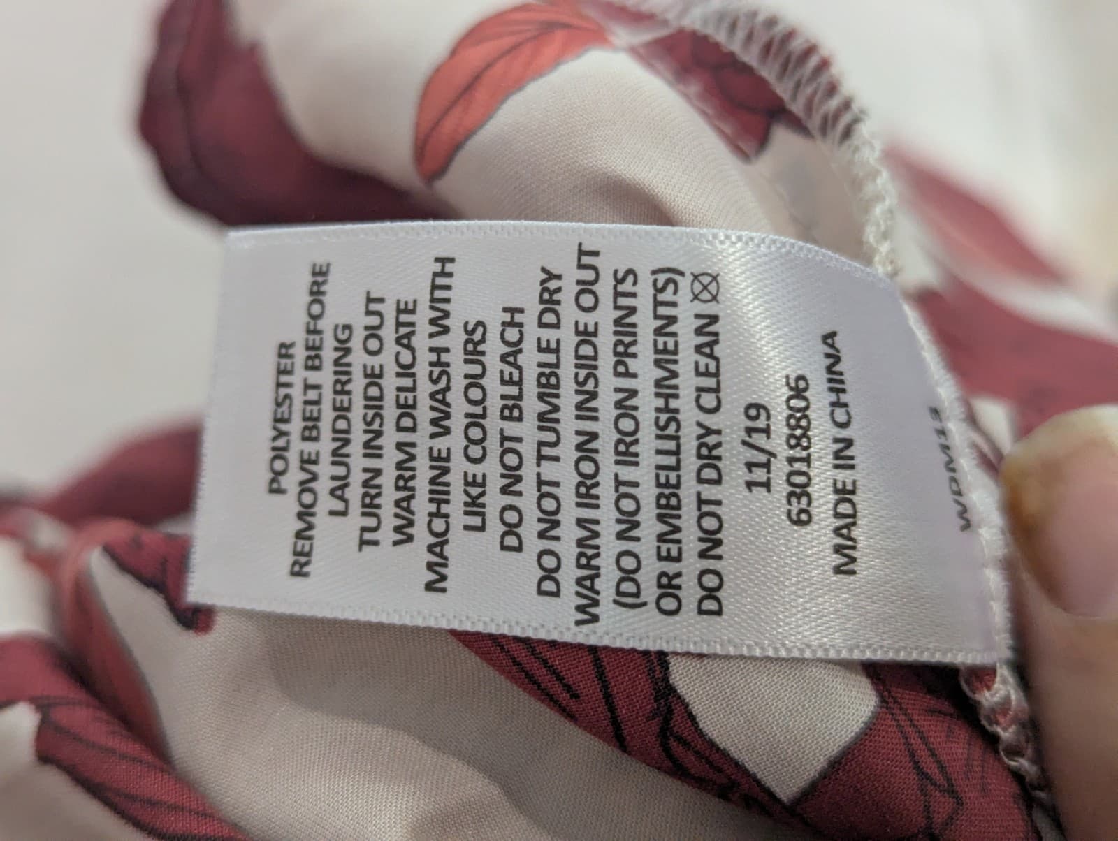 Preview Dress Aus 14 US 10 Cream Red Floral Wrap Midi Sleeveless Belted Summer — photo 10 of 11