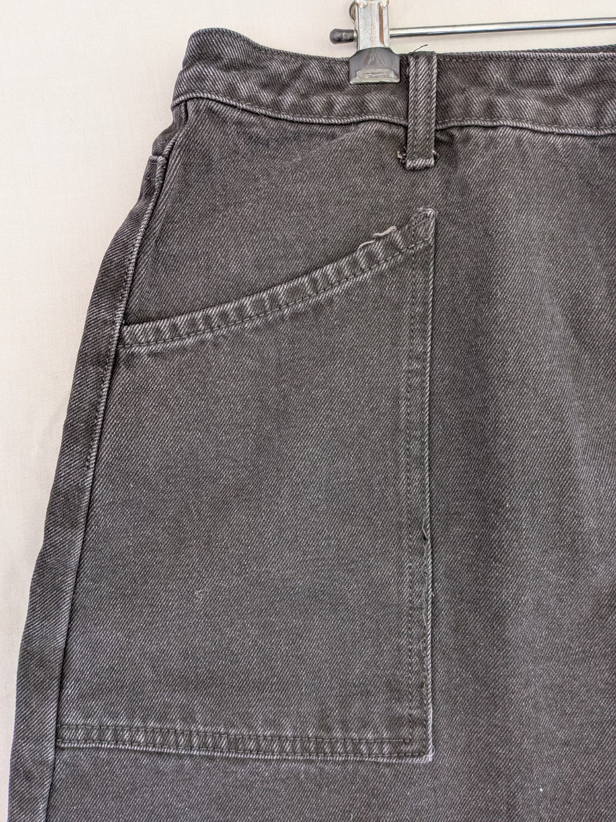 The Self Styler Denim Skirt Size 16 Grey Cotton Mini Utility Pockets NWT — photo 3 of 7