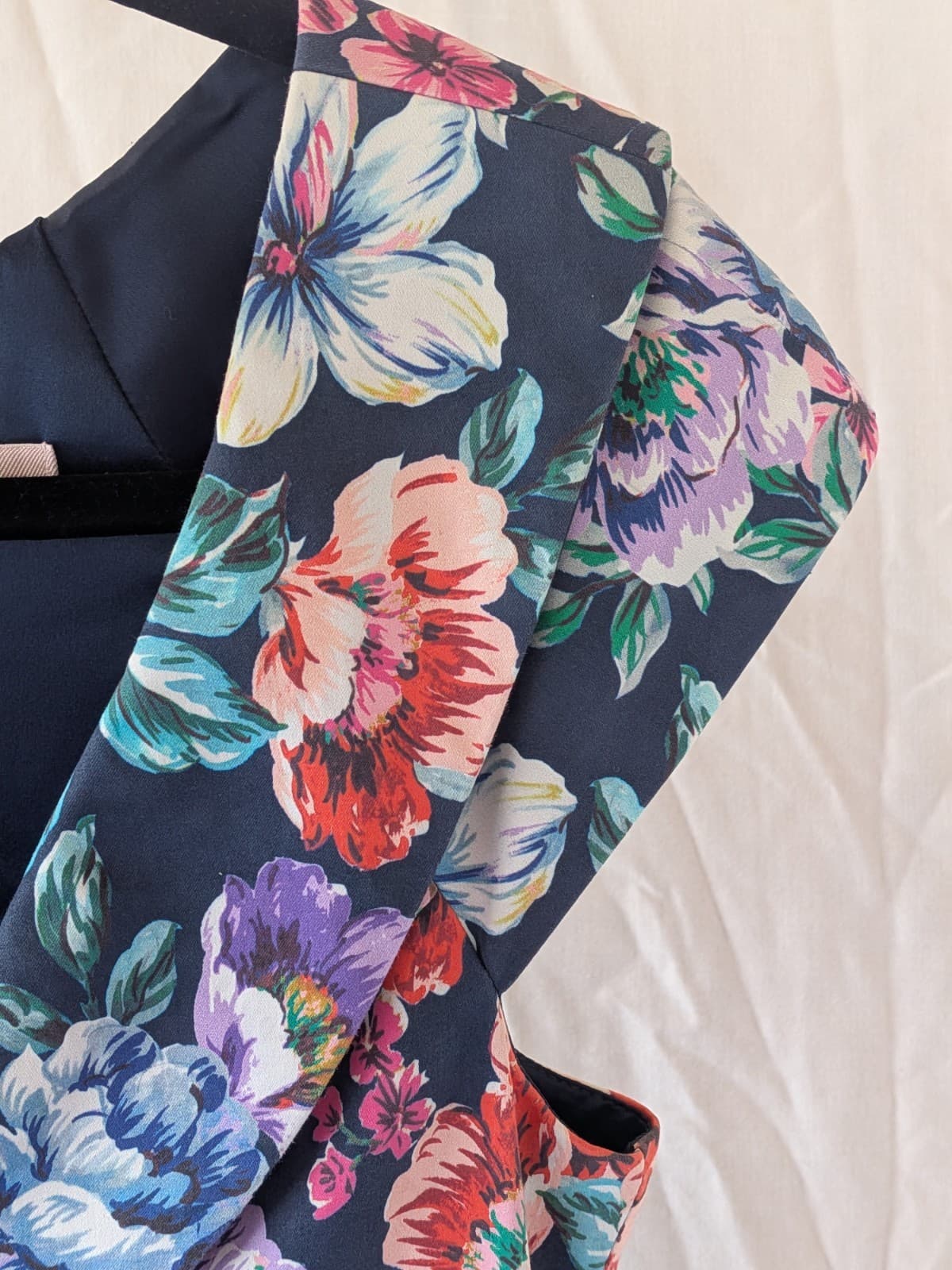 Review Dress Size Aus 10 Us 6 Floral Pencil Navy Wiggle Retro Pinup Cocktail — photo 8 of 11