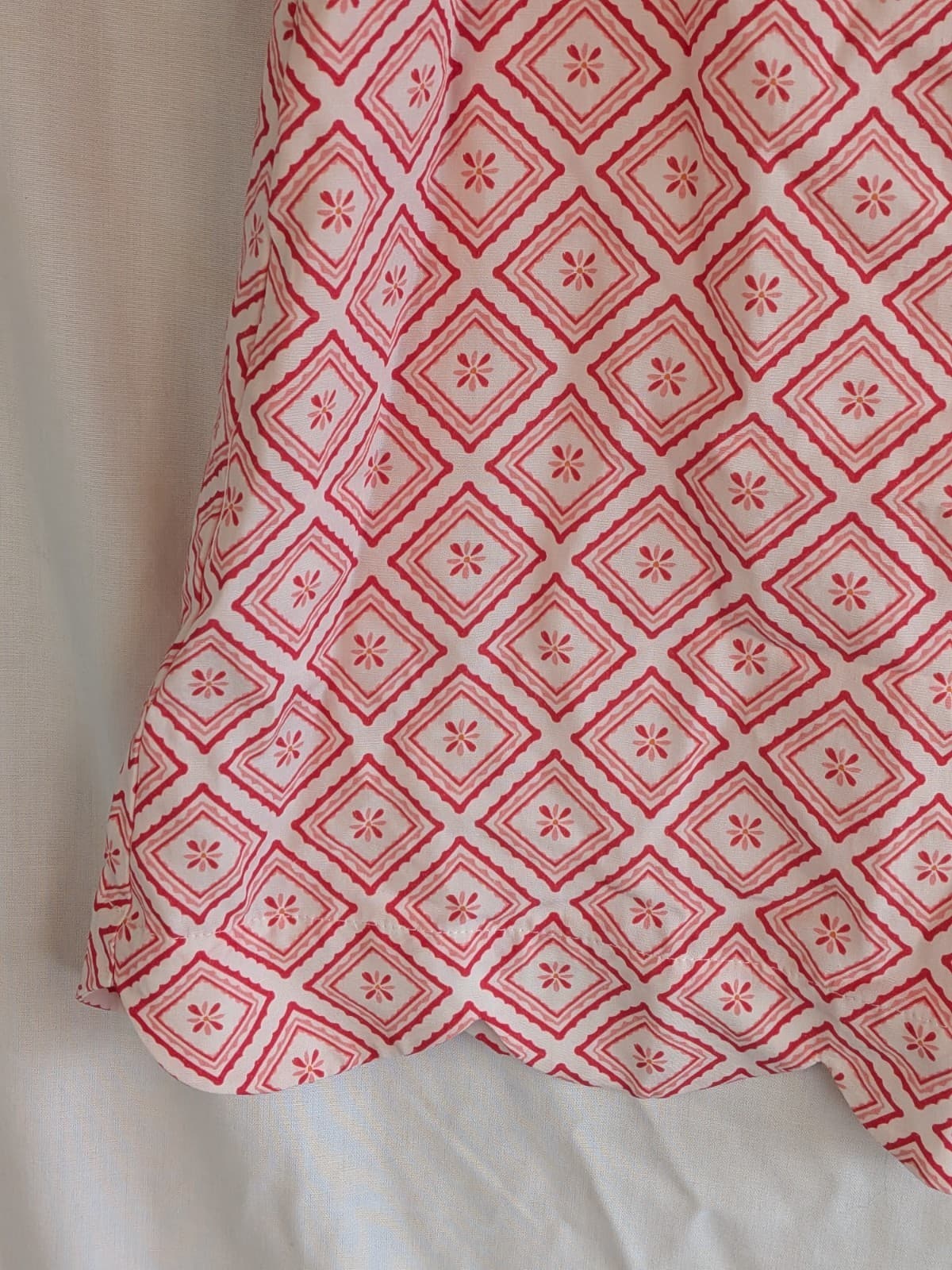 I Feel Pretty Boutique Lana Mini Dress Pink Tile Print Size 14 Tencel Linen NWT — photo 4 of 13