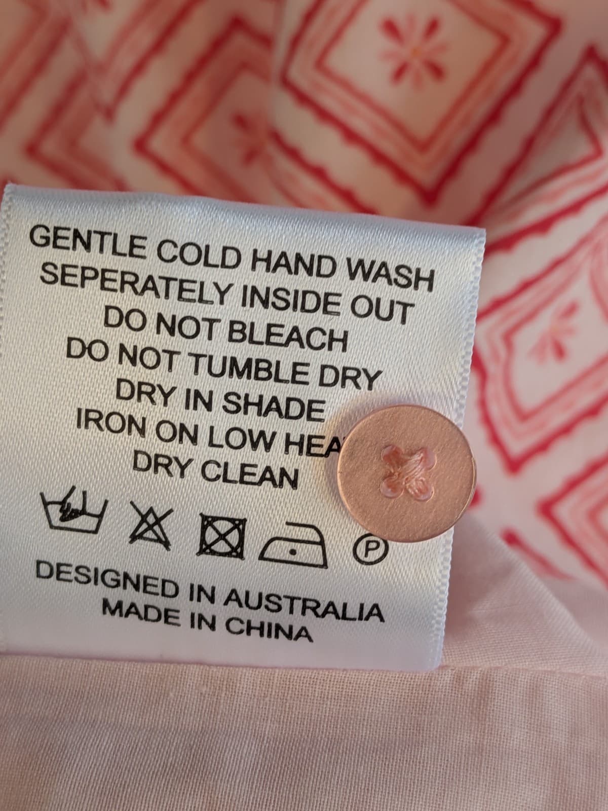 I Feel Pretty Boutique Lana Mini Dress Pink Tile Print Size 14 Tencel Linen NWT — photo 7 of 13
