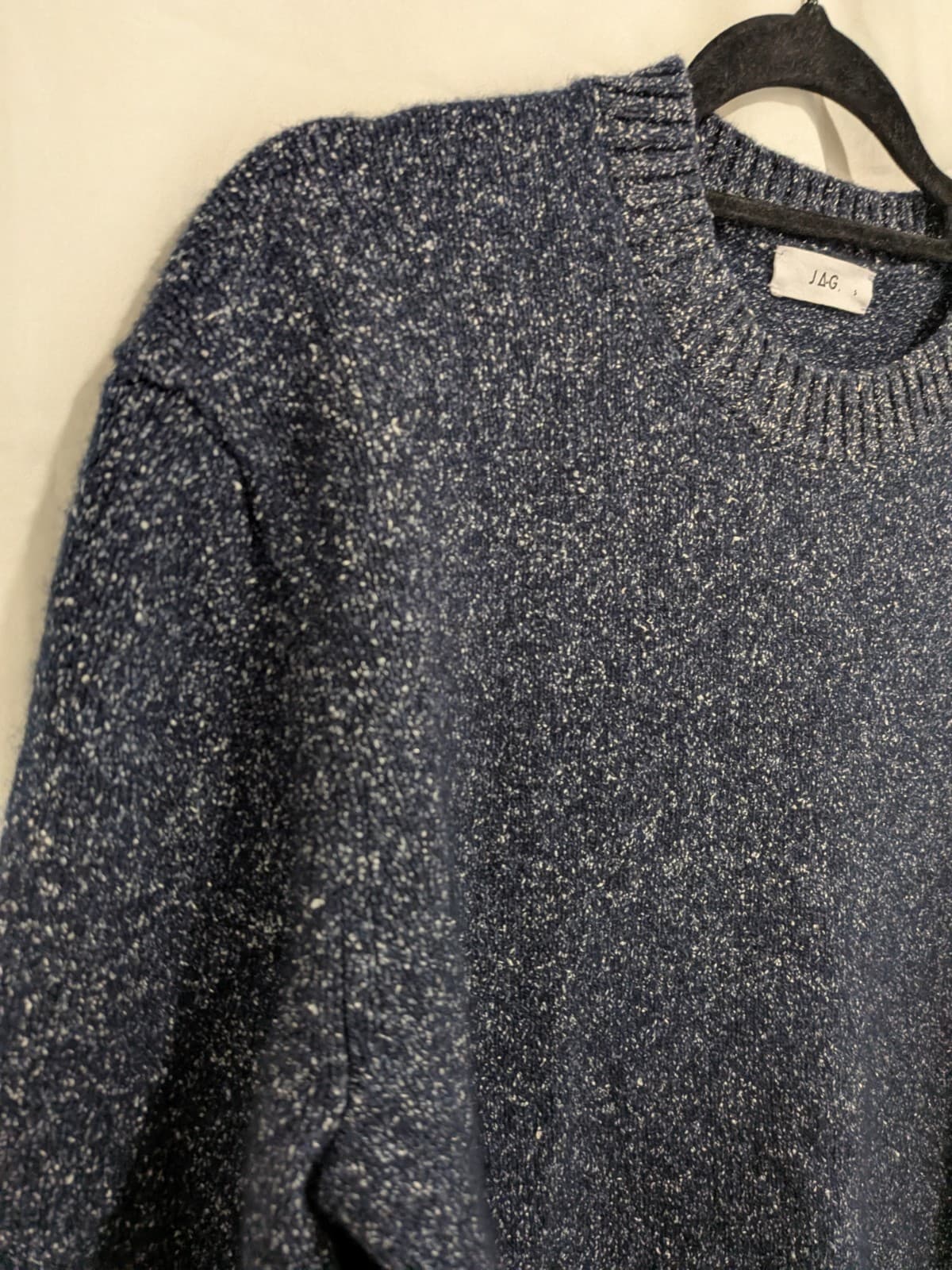 JAG Navy Wool Silk Knit Jumper Womens S AU 10 12 Crew Neck Pullover — photo 5 of 9