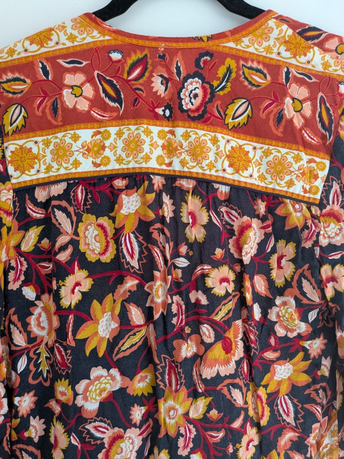 Spell Gypsy Collective Floral Border Dress Size L Boho Rayon — photo 17 of 17