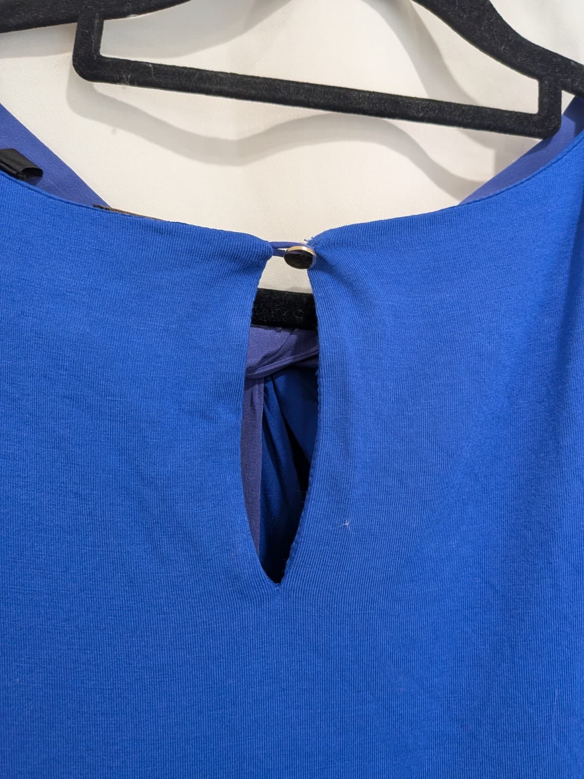 David Lawrence 100% Silk Dress Size L Blue Belted Occasion Shift Wedding — photo 10 of 12