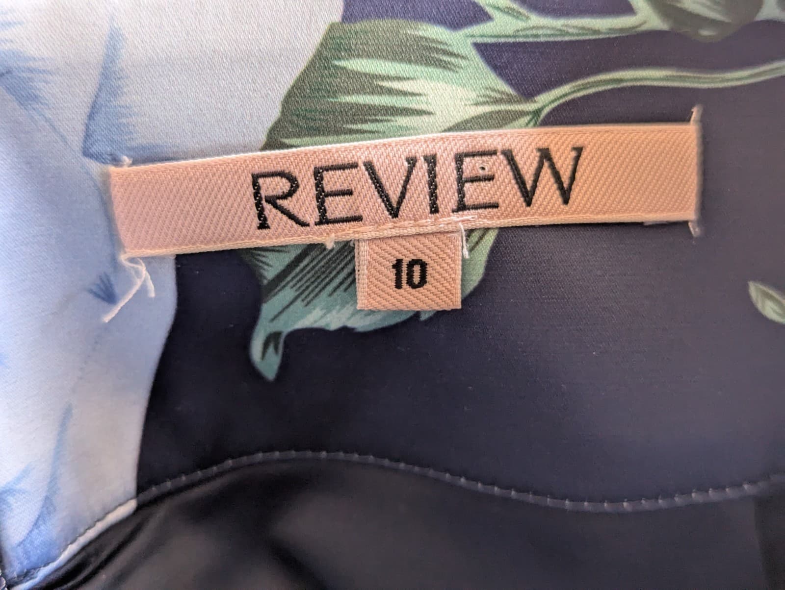 Review Skirt Blue Floral Pencil Cocktail Wedding Wiggle Size Aus 10 US 6 — photo 5 of 6