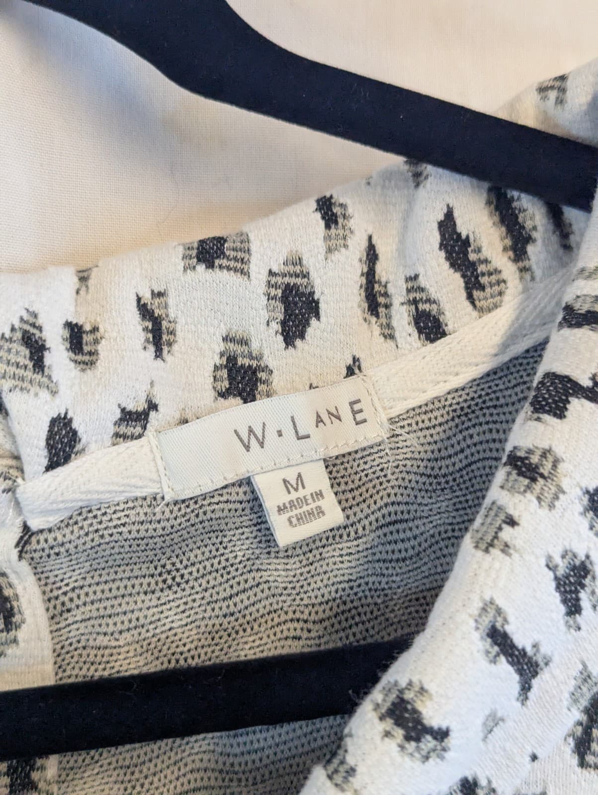 W Lane Top Animal Print Jacquard Cowl Black White Size M AUS 10 US 6 Blouse — photo 4 of 9