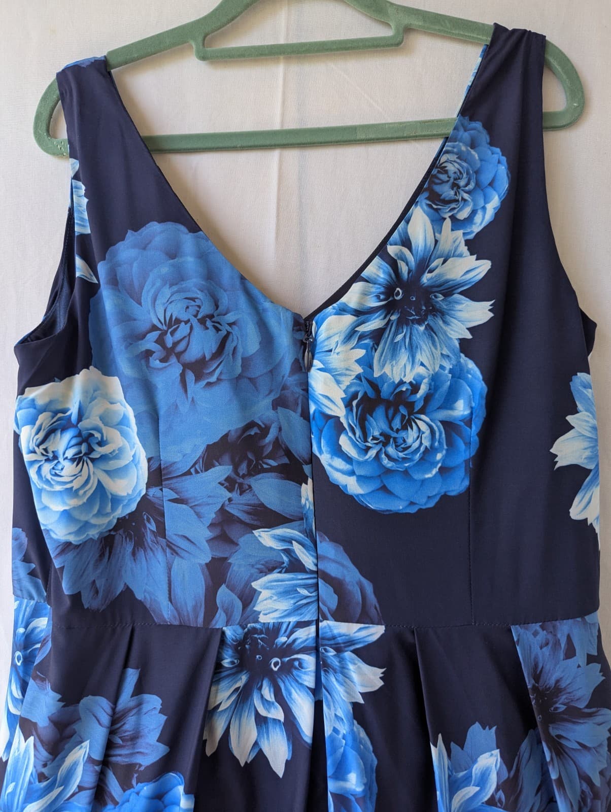 City Chic Dress Hydrangea Blue Print Navy Plus Fit Flare NWT Size XS AU 14 Us 10 — photo 10 of 13