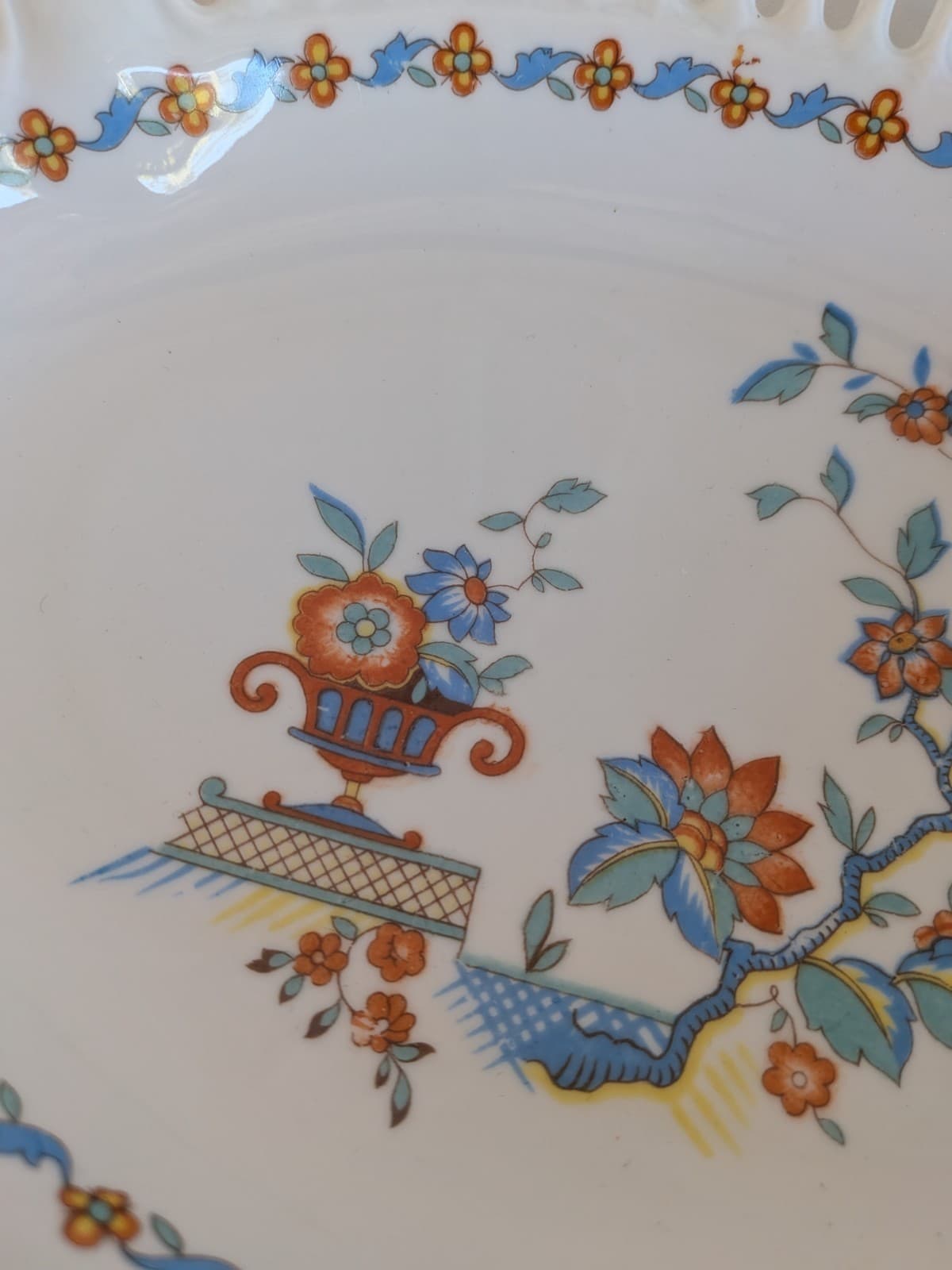 Arzberg Porcelain Oval Serving Dish Pierced Rim Floral Bavaria Germany 1070 1 — photo 6 of 10