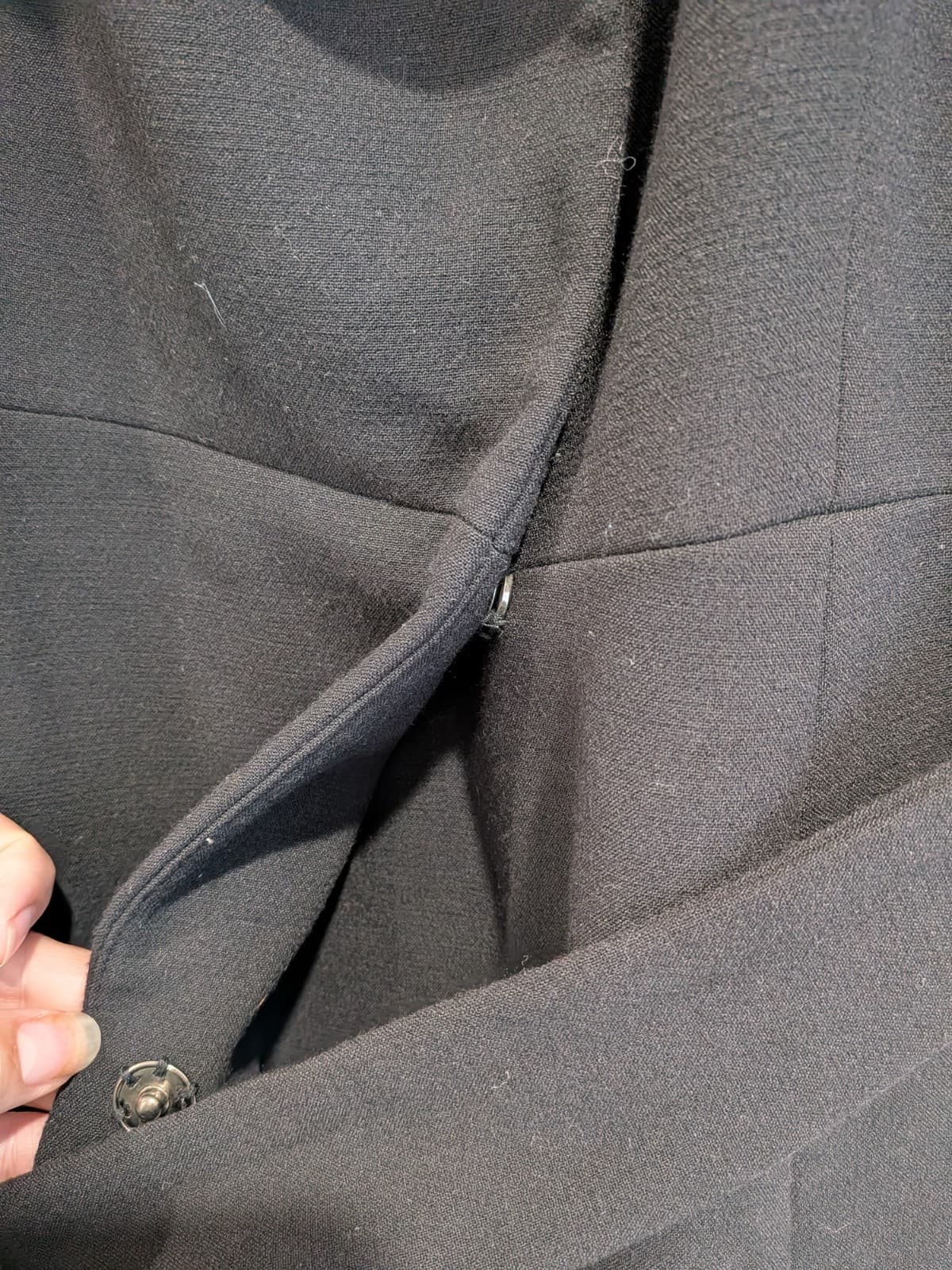 Portmans Black Waterfall Coat Jacket Size 16 Belted Long Sleeve Winter Coat — photo 5 of 9