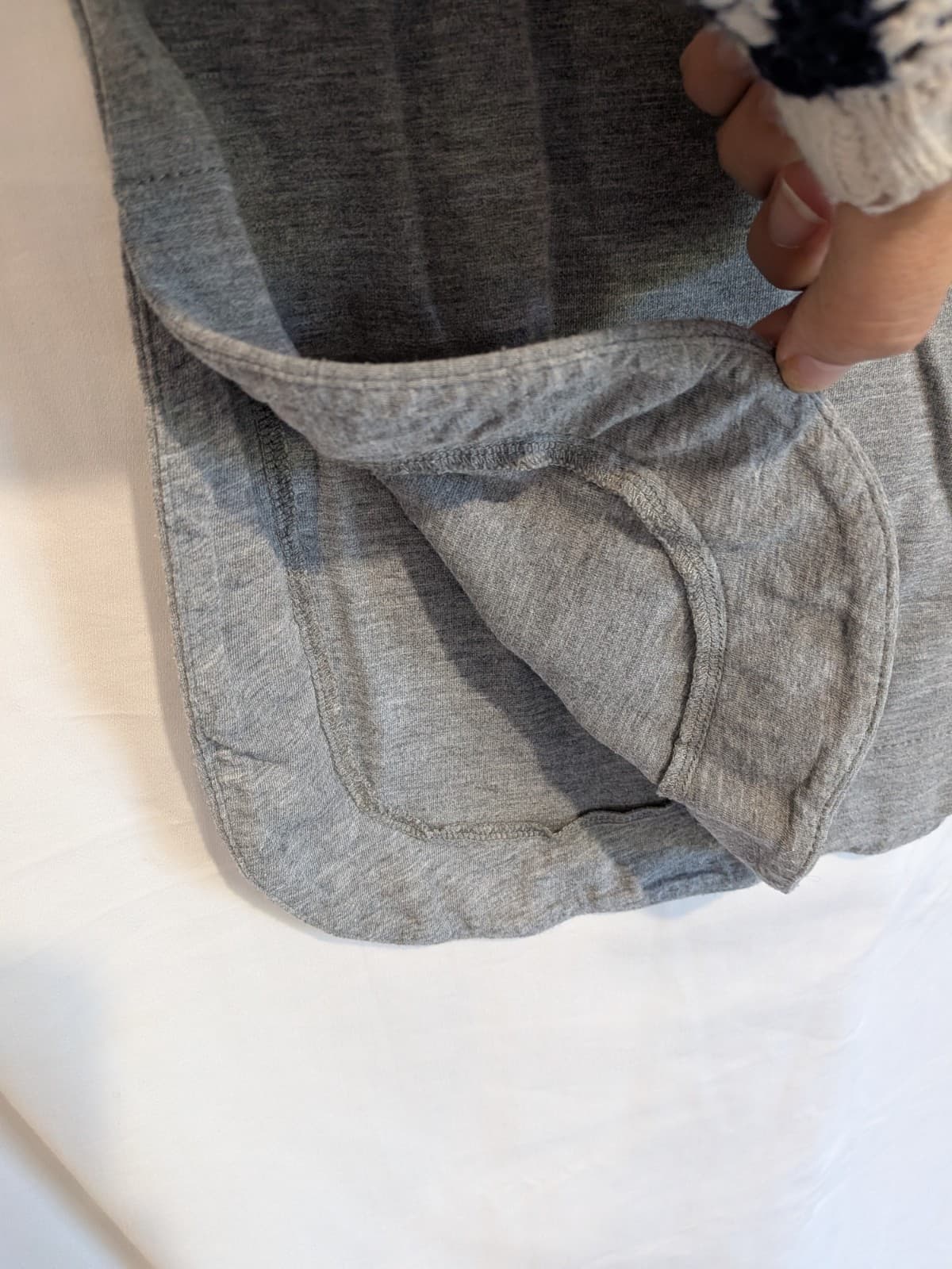Country Road Grey Ponte Top Small Cap Sleeve Stretch Minimal Corporate Shirt — photo 4 of 11