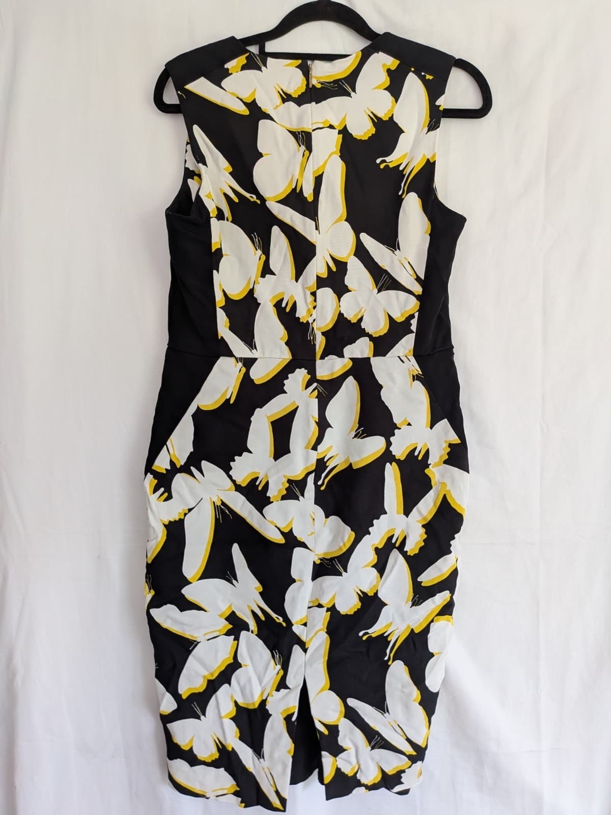 David Lawrence Butterfly Print Pencil Dress Multicolour Wedding Cocktail Size 10 — photo 12 of 13