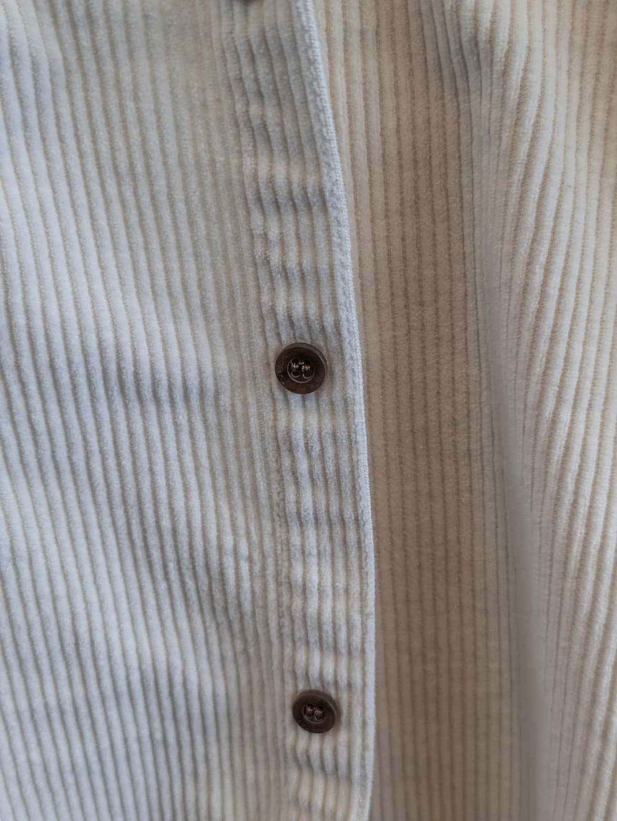 Silent Theory Mens XL Corduroy Shirt Beige Long Sleeve Button Front Pockets — photo 6 of 12