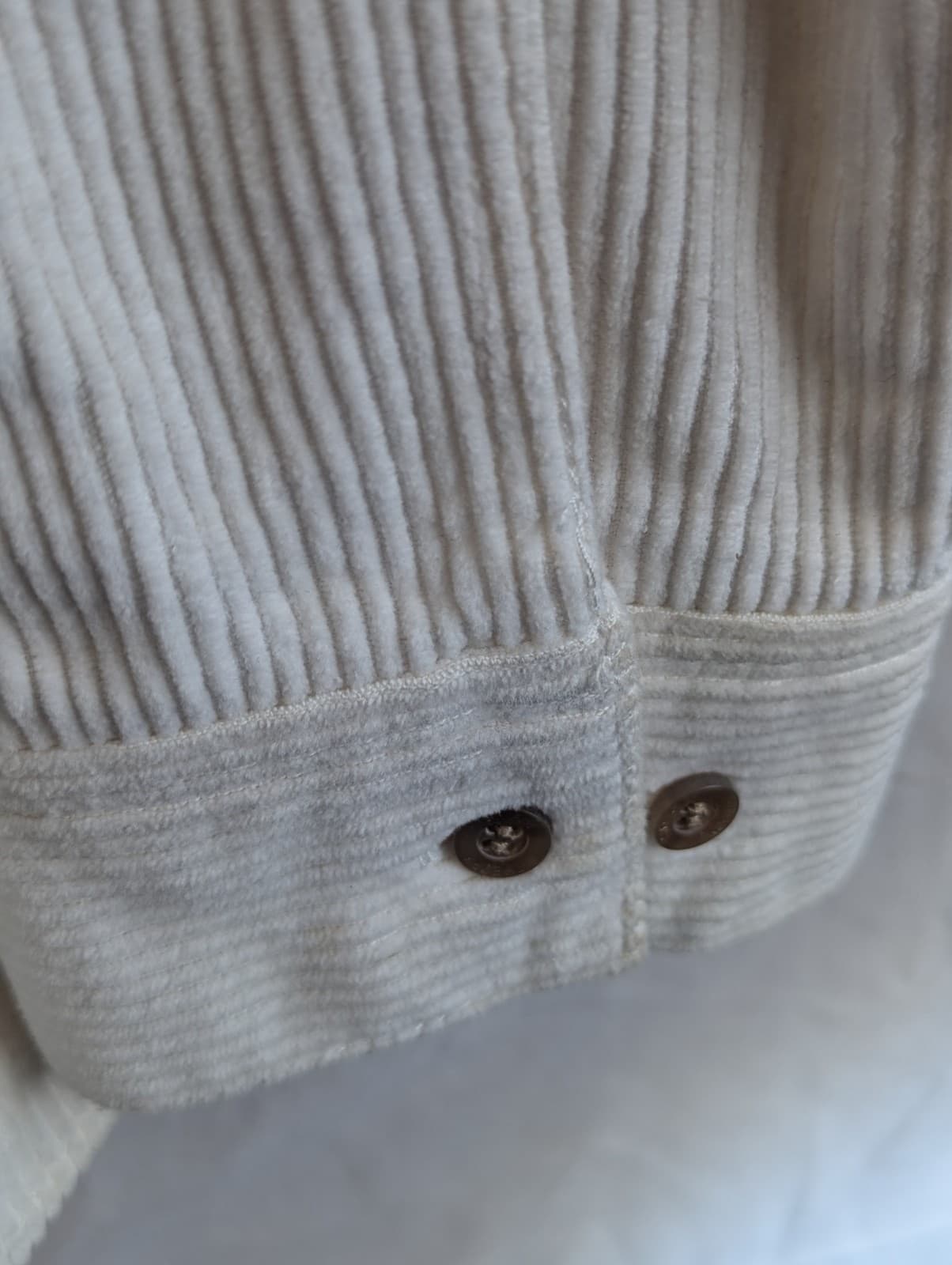 Silent Theory Mens XL Corduroy Shirt Beige Long Sleeve Button Front Pockets — photo 7 of 12