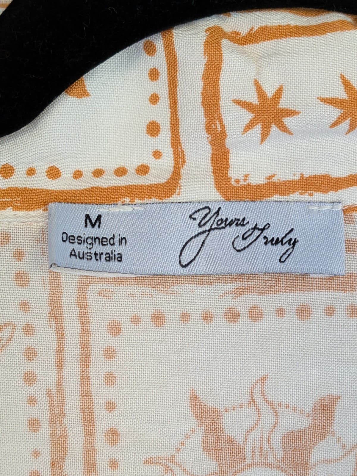 Yours Truly Oversized Rayon Shirt Boho Sun Print Button Resort Size M AU 14 16 — photo 6 of 11
