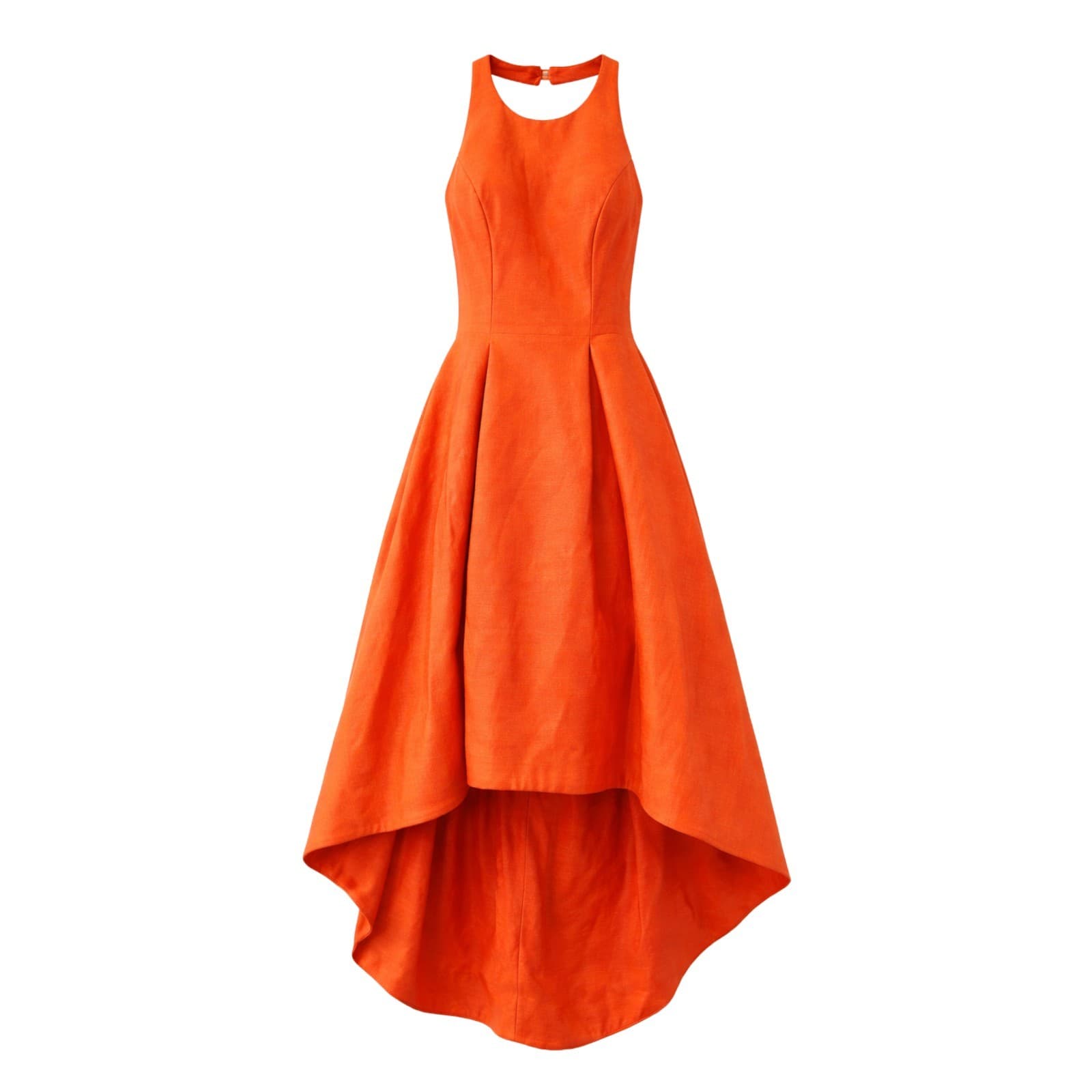 Sheike Dress Orange Hi Low Halter Formal Cocktail Wedding Flare Size 12 — photo 1 of 12