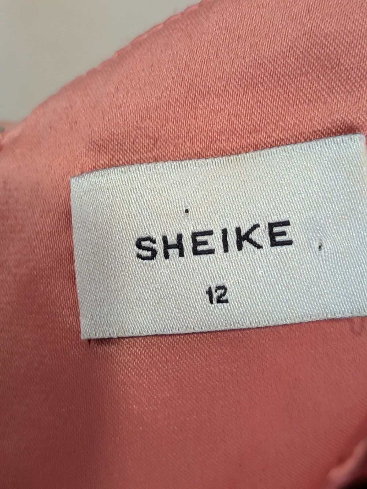 Sheike Dress Orange Hi Low Halter Formal Cocktail Wedding Flare Size 12 — photo 11 of 12