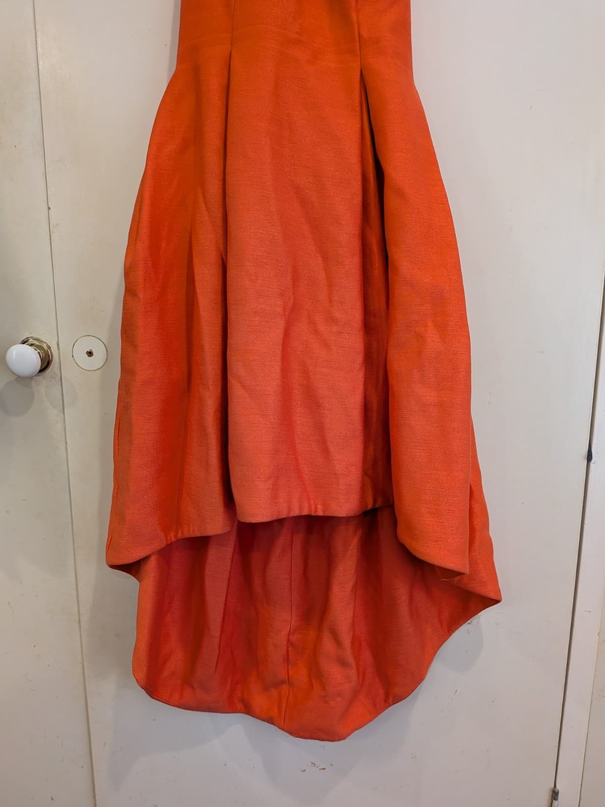 Sheike Dress Orange Hi Low Halter Formal Cocktail Wedding Flare Size 12 — photo 3 of 12