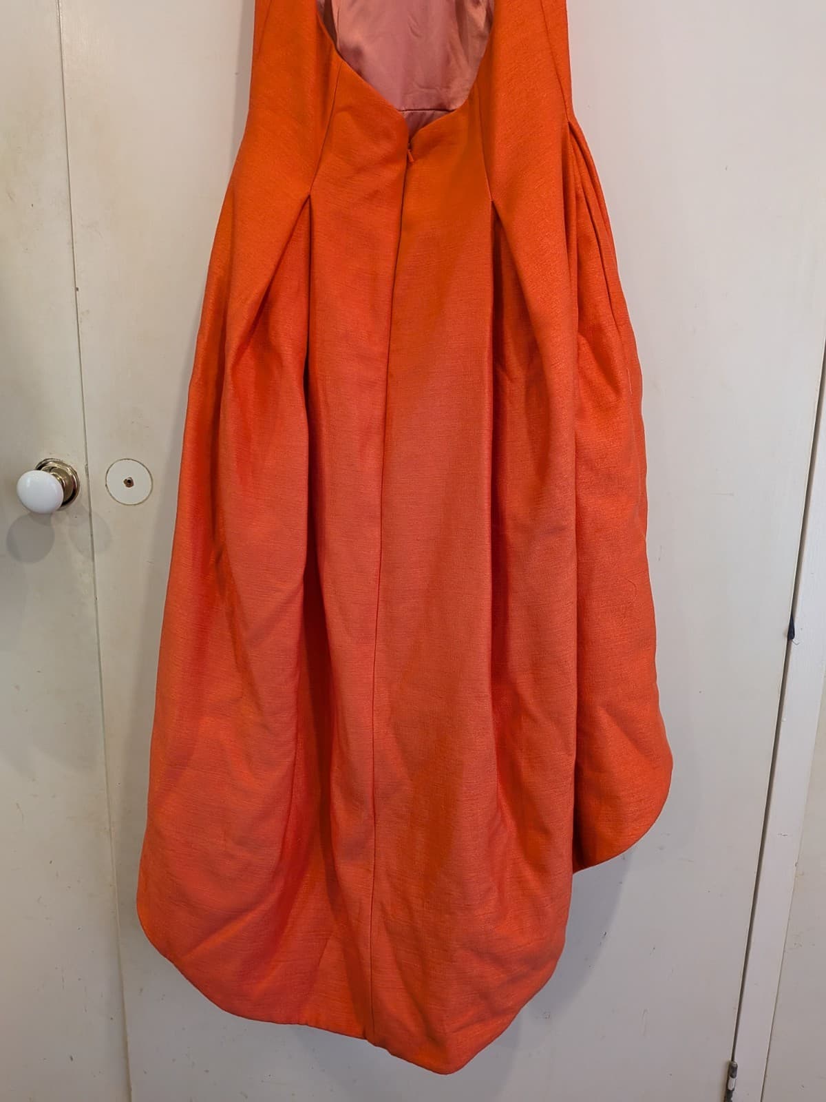 Sheike Dress Orange Hi Low Halter Formal Cocktail Wedding Flare Size 12 — photo 8 of 12