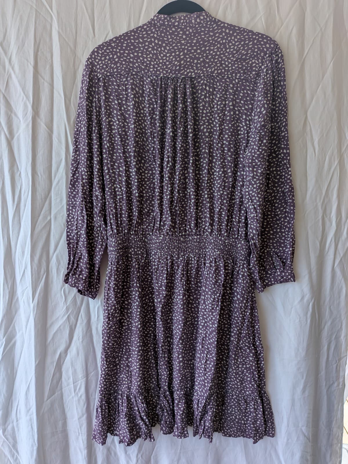 Mister Zimi Dress Purple Shirred Waist Boho Mini Size 14 AU 10 US — photo 9 of 9