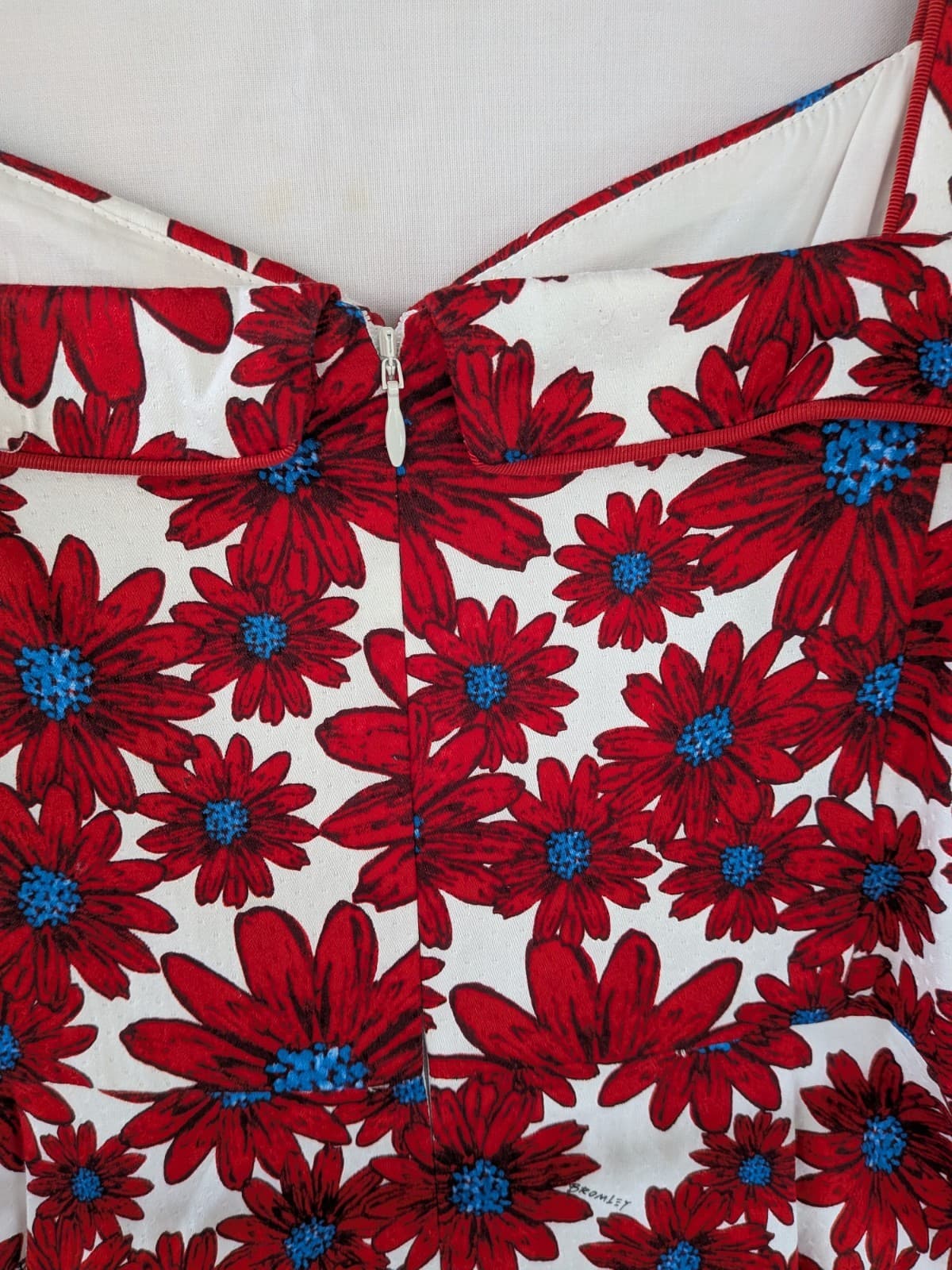 Review x Bromley Dress Red Floral Fit Flare Retro Pinup Wedding Plus Size 16 — photo 14 of 16