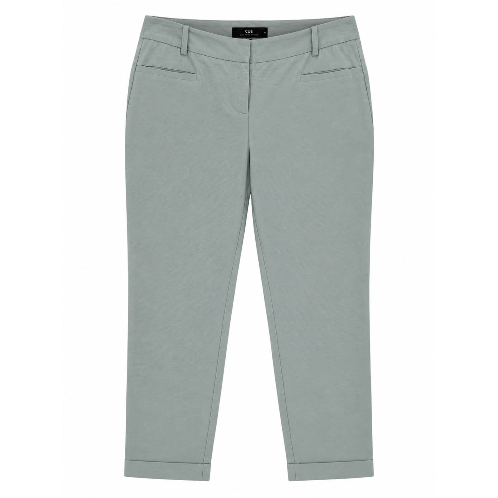 Cue Pants Size 12 Blue Slim Leg Ankle Cropped Stretch Work Office Australia — photo 1 of 12