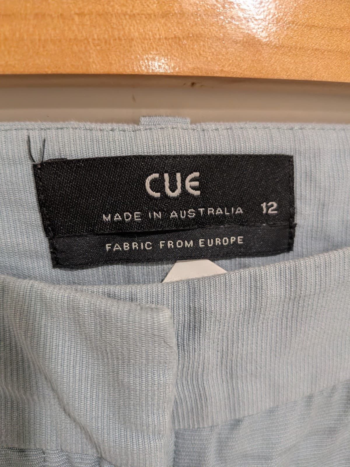 Cue Pants Size 12 Blue Slim Leg Ankle Cropped Stretch Work Office Australia — photo 7 of 12
