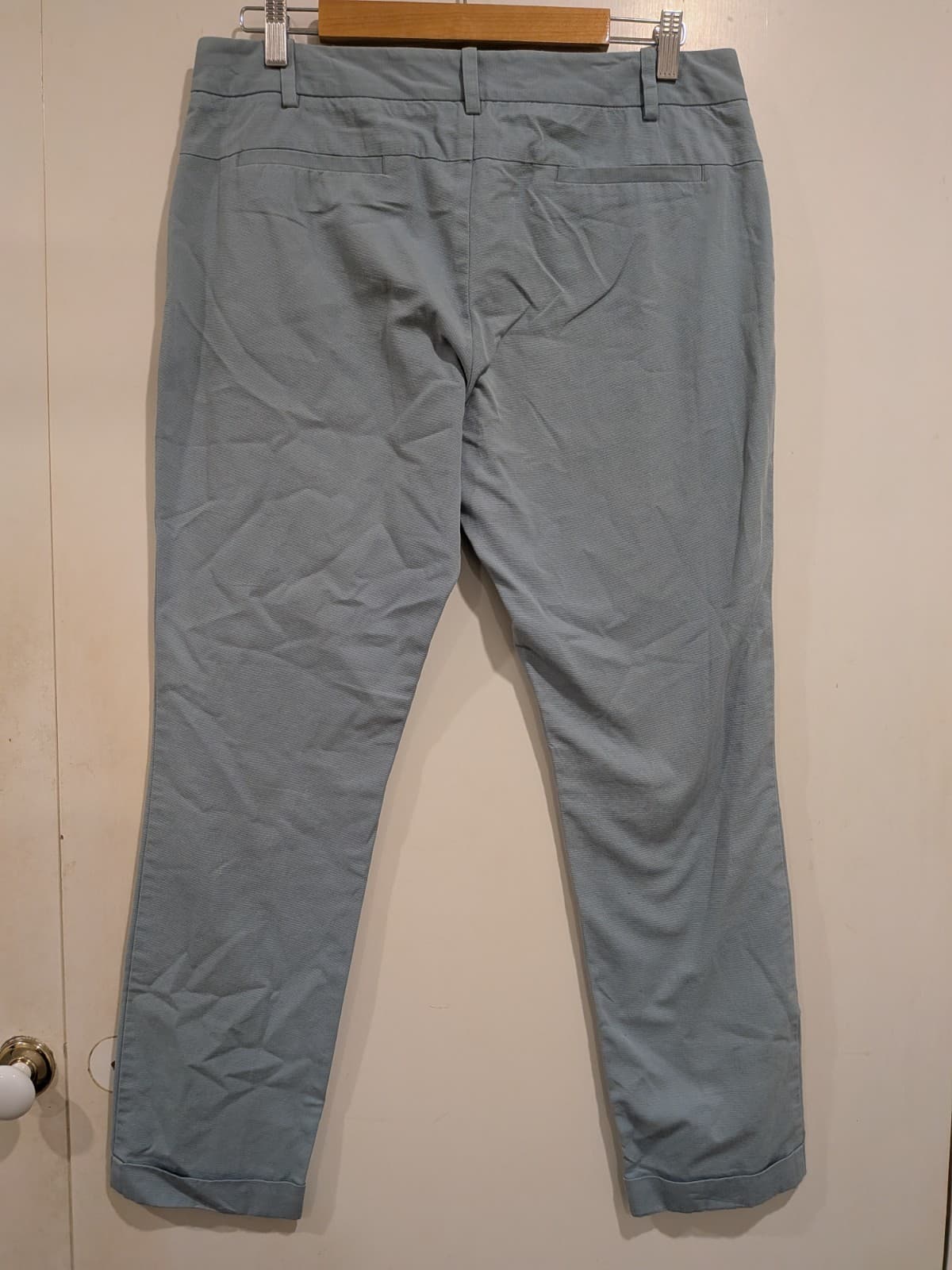 Cue Pants Size 12 Blue Slim Leg Ankle Cropped Stretch Work Office Australia — photo 9 of 12