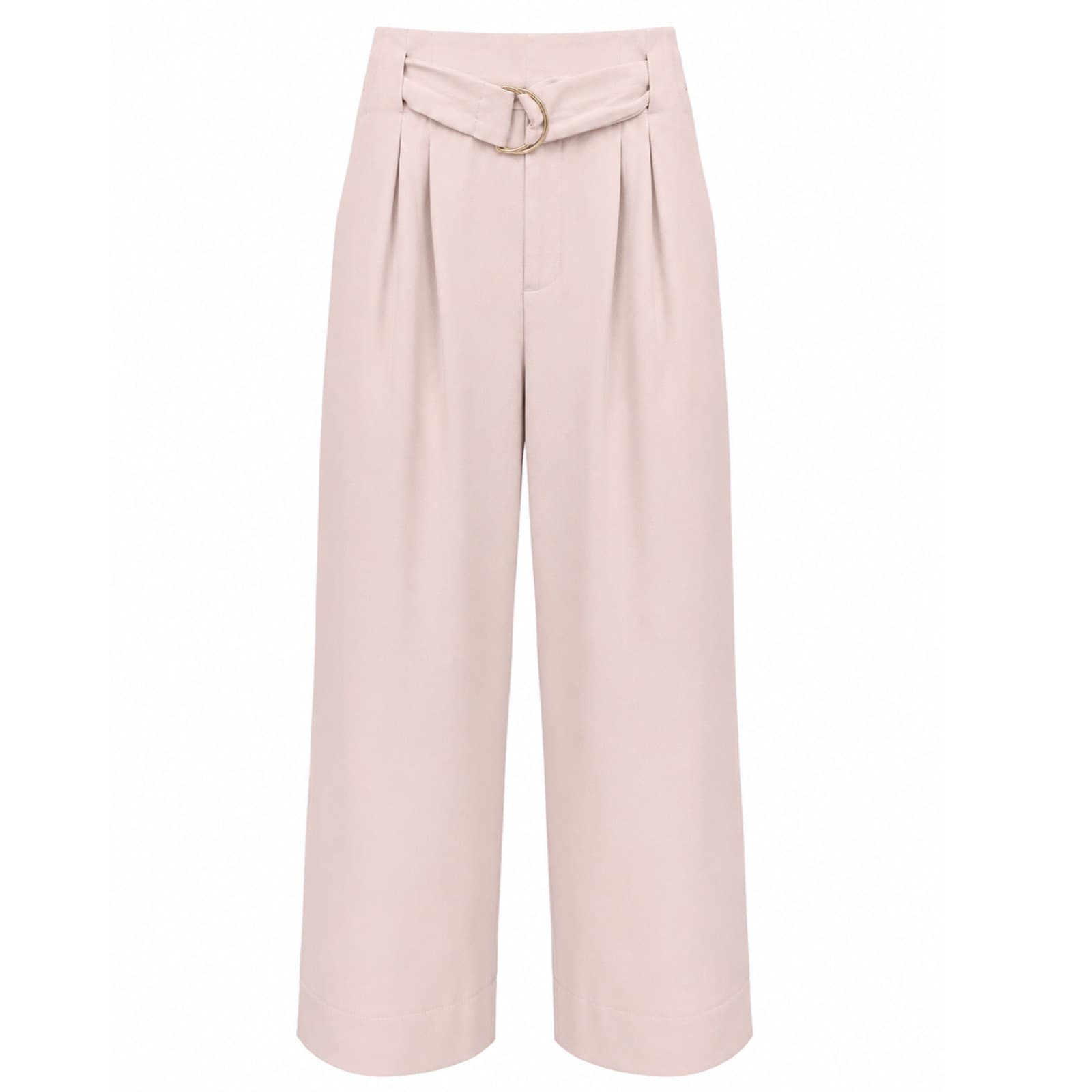 Sheike Wide Leg Pants Size 10 Blush Pink High Rise Belted Dress Career Work — photo 1 of 11