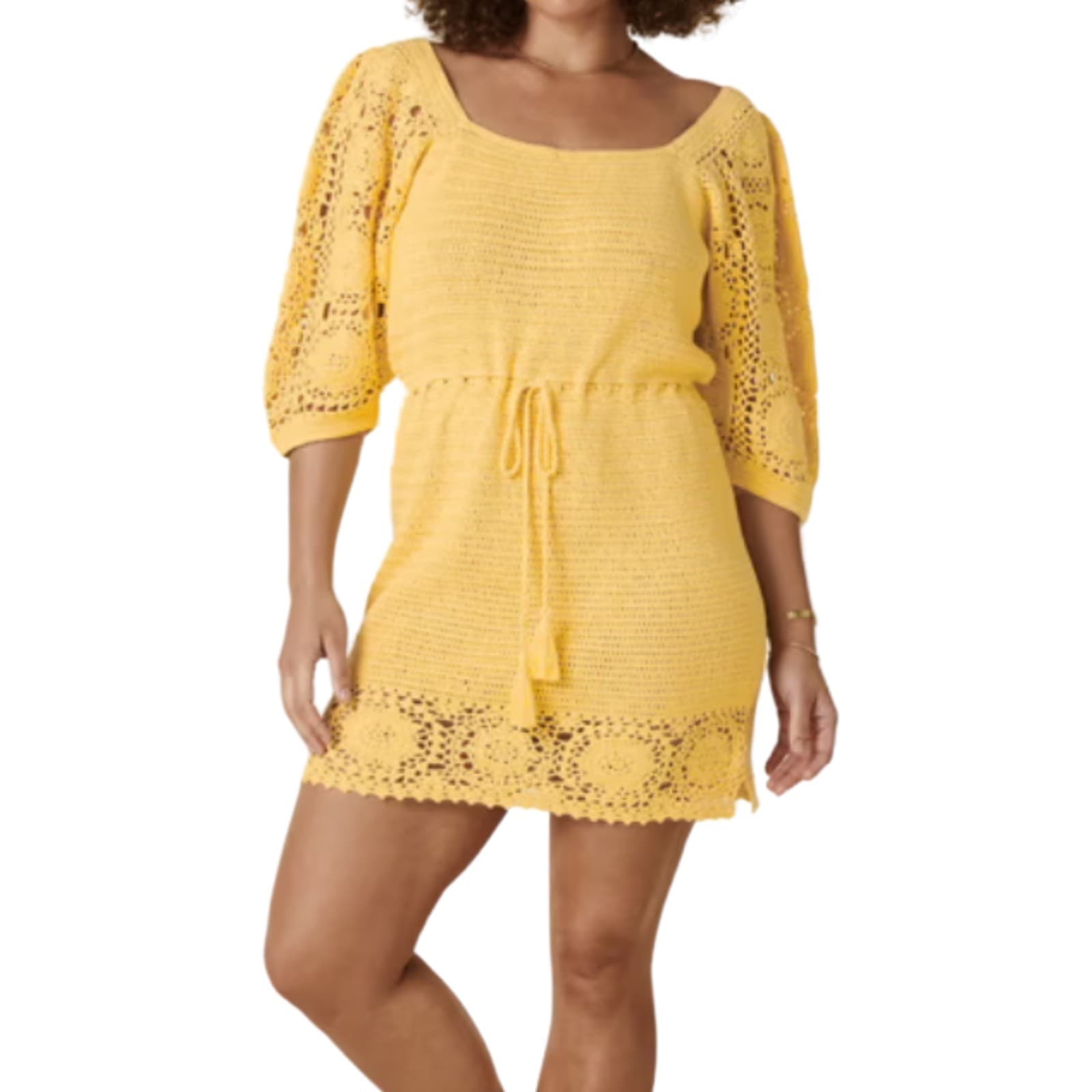 Spell & The Gypsy Dress Let The Sunshine In Puff Sleeve Boho Summer Size S 10 — photo 3 of 15