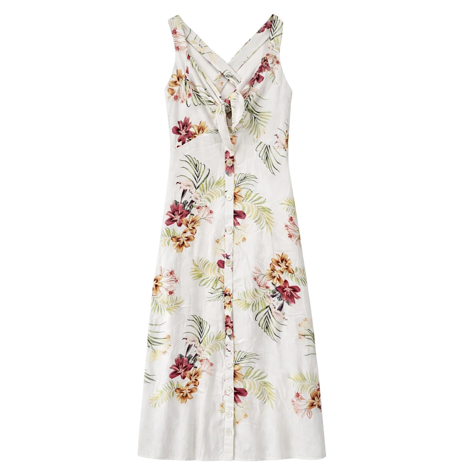 Sheike Dress Floral Tie Front Sleeveless Summer Viscose Rayon Size Aus 10 US 6 — photo 1 of 10