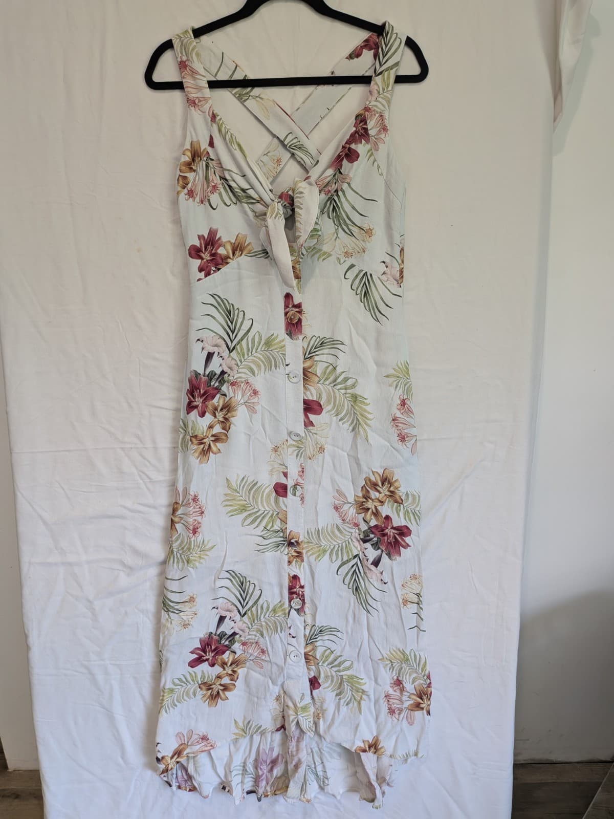 Sheike Dress Floral Tie Front Sleeveless Summer Viscose Rayon Size Aus 10 US 6 — photo 2 of 10