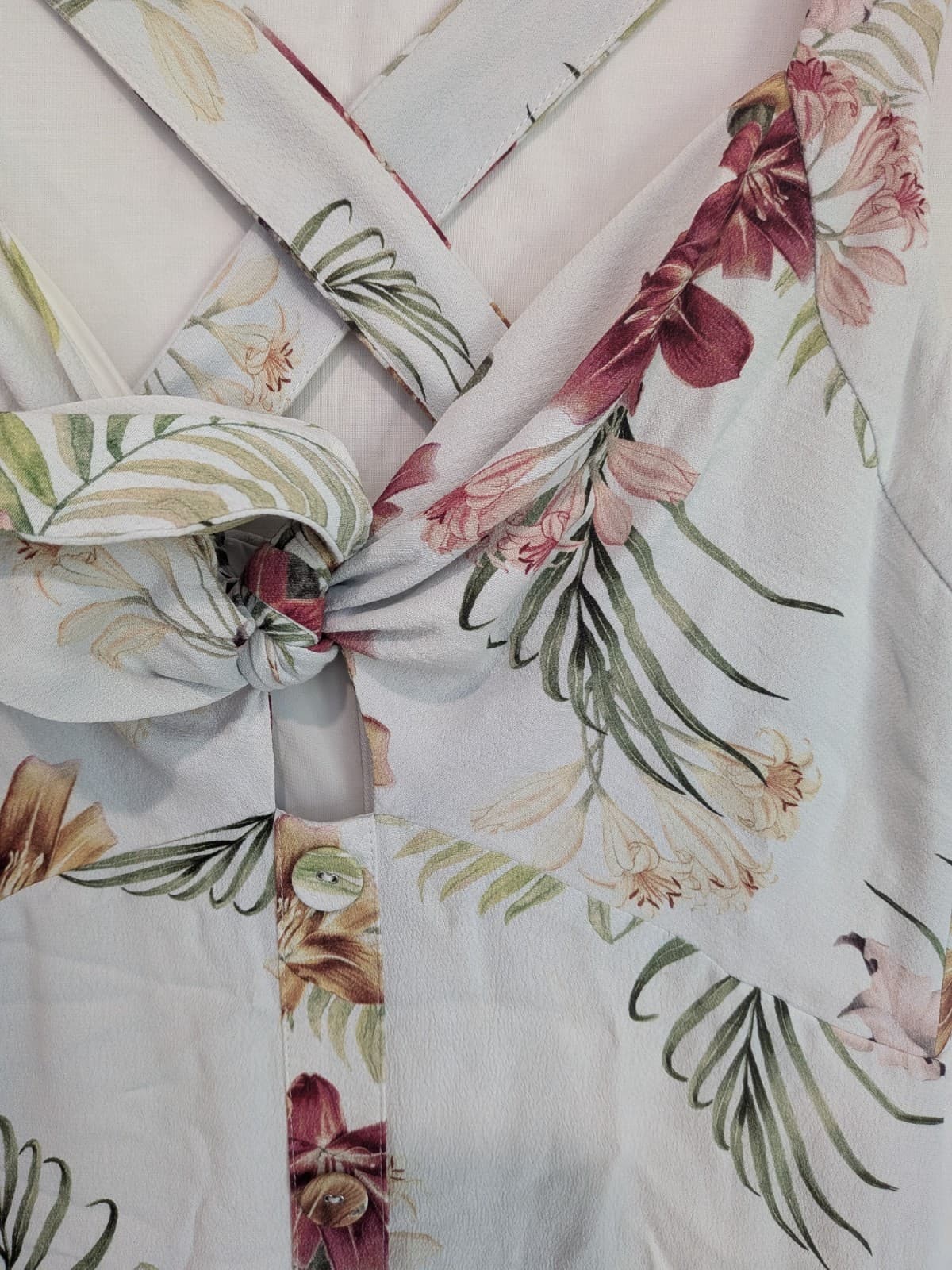 Sheike Dress Floral Tie Front Sleeveless Summer Viscose Rayon Size Aus 10 US 6 — photo 5 of 10