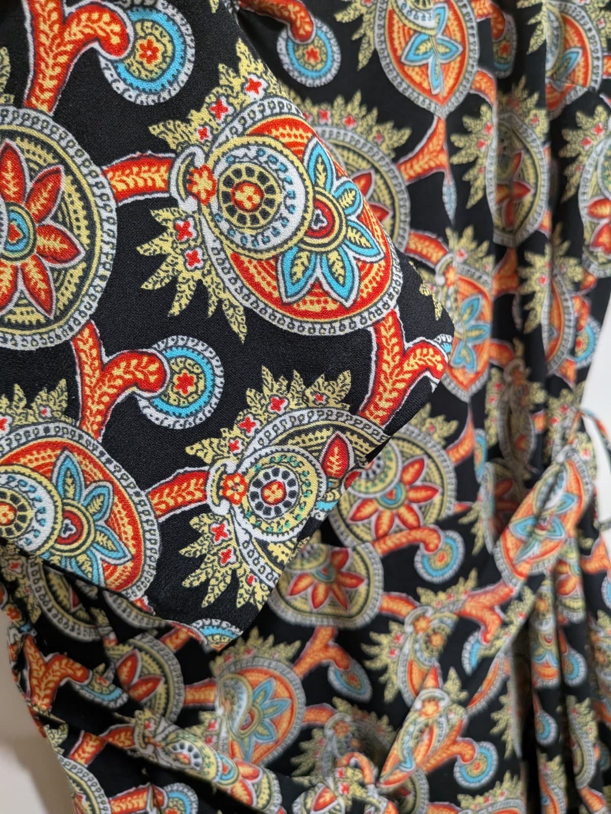 Leona Edmiston Frocks Dress 4 Aus 14 Paisley Boho Stretch Jersey Cocktail Party — photo 4 of 9