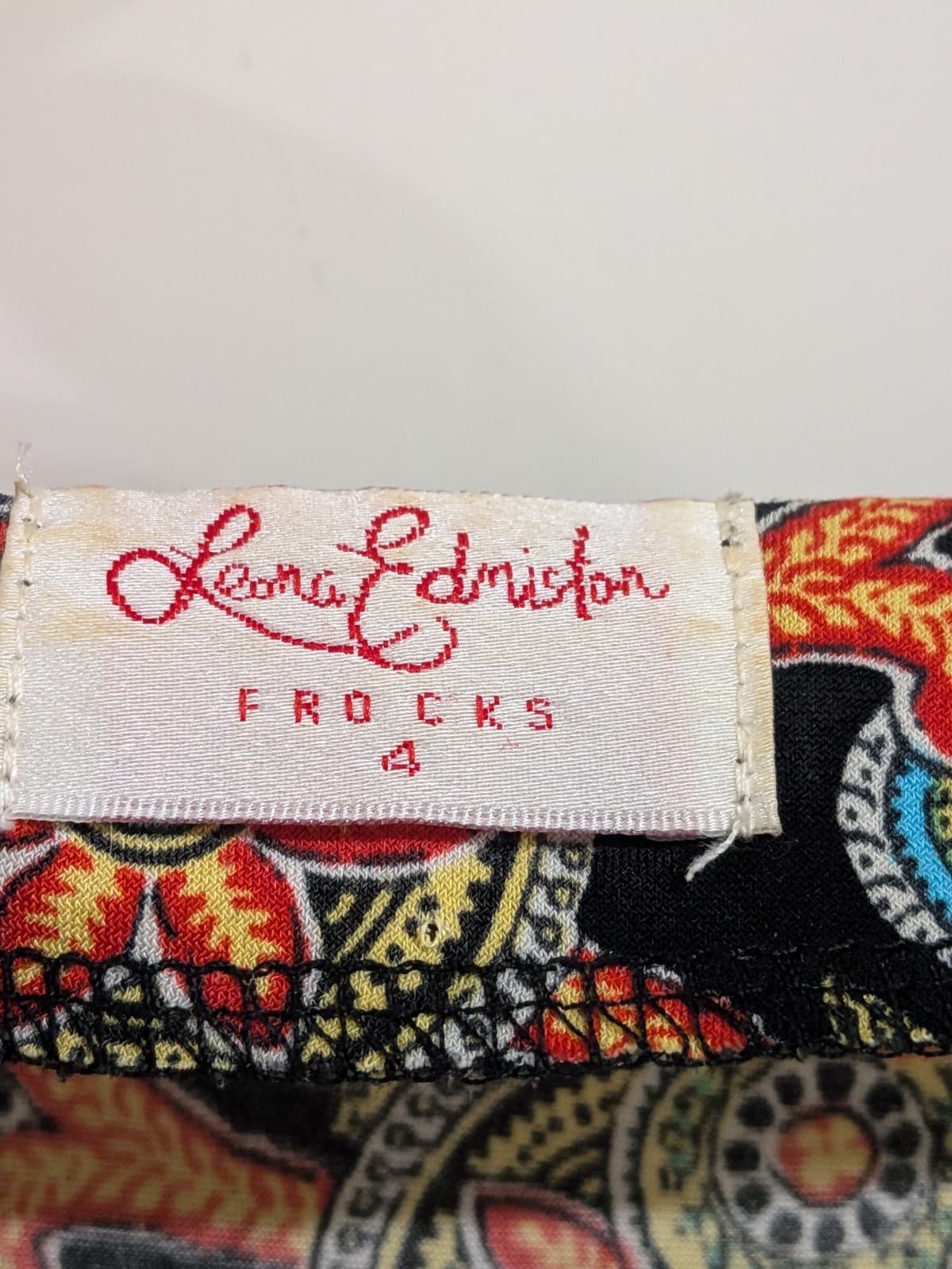 Leona Edmiston Frocks Dress 4 Aus 14 Paisley Boho Stretch Jersey Cocktail Party — photo 6 of 9