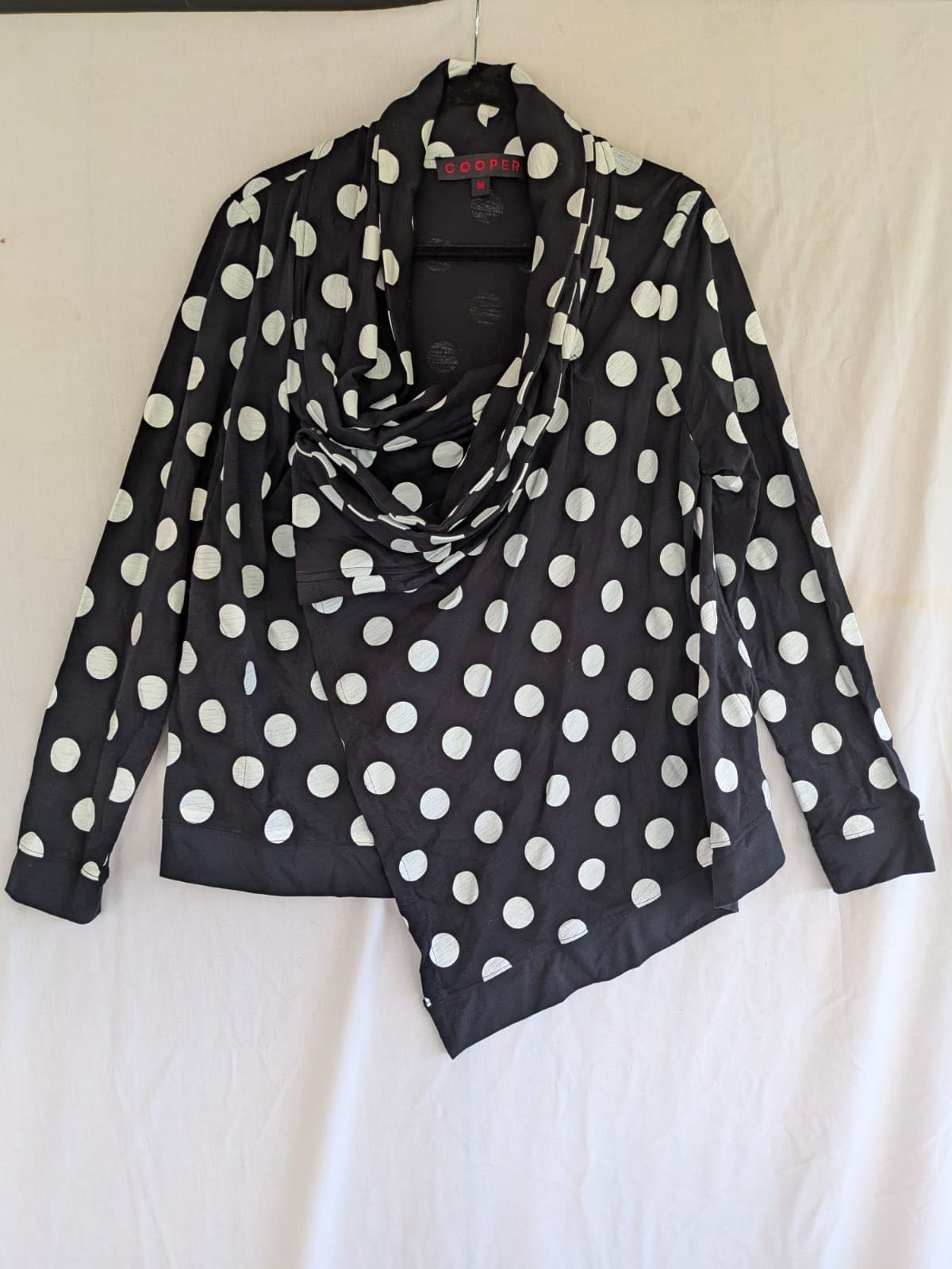 Cooper Driving Me Dotty Drape Jacket Black White Polka Dot Size M Spring 2017 — photo 2 of 6