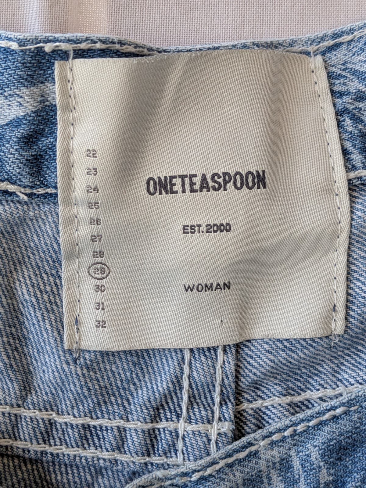 Oneteaspoon Denim Shorts Y2K Palm Tree Distressed Blue Size Aus 12 Us 8 — photo 8 of 14