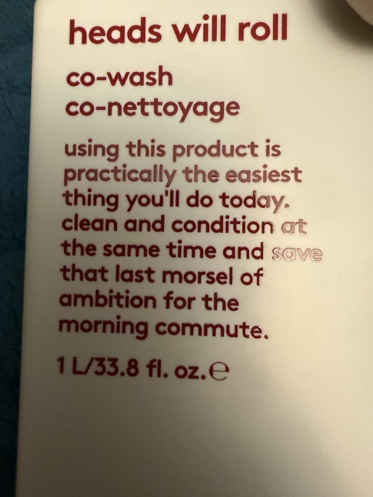 Evo Heads Will Roll Co-Wash Cleansing Conditioner 1L Curly Hair Sulphate Free — photo 2 of 5