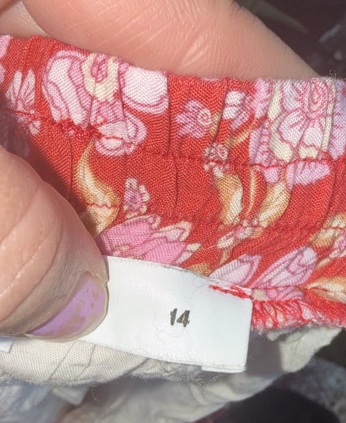 Ally Fashion Womens Floral Maxi Skirt Size 14 Pink Red White — photo 17 of 17