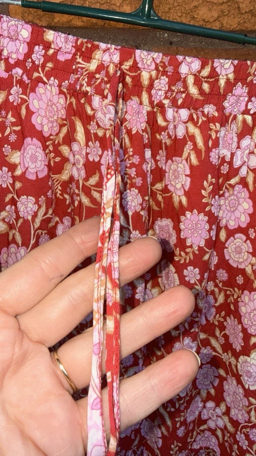 Ally Fashion Womens Floral Maxi Skirt Size 14 Pink Red White — photo 4 of 17