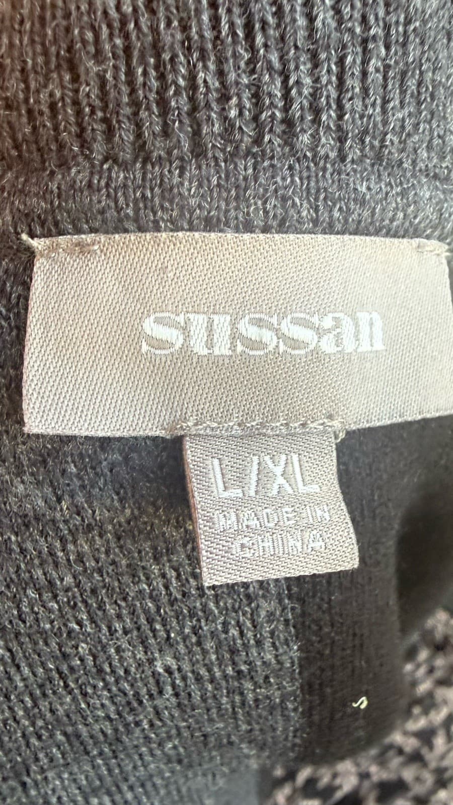 Sussan Knit Black Grey Turtleneck Jumper Size L/XL Oversized — photo 12 of 12