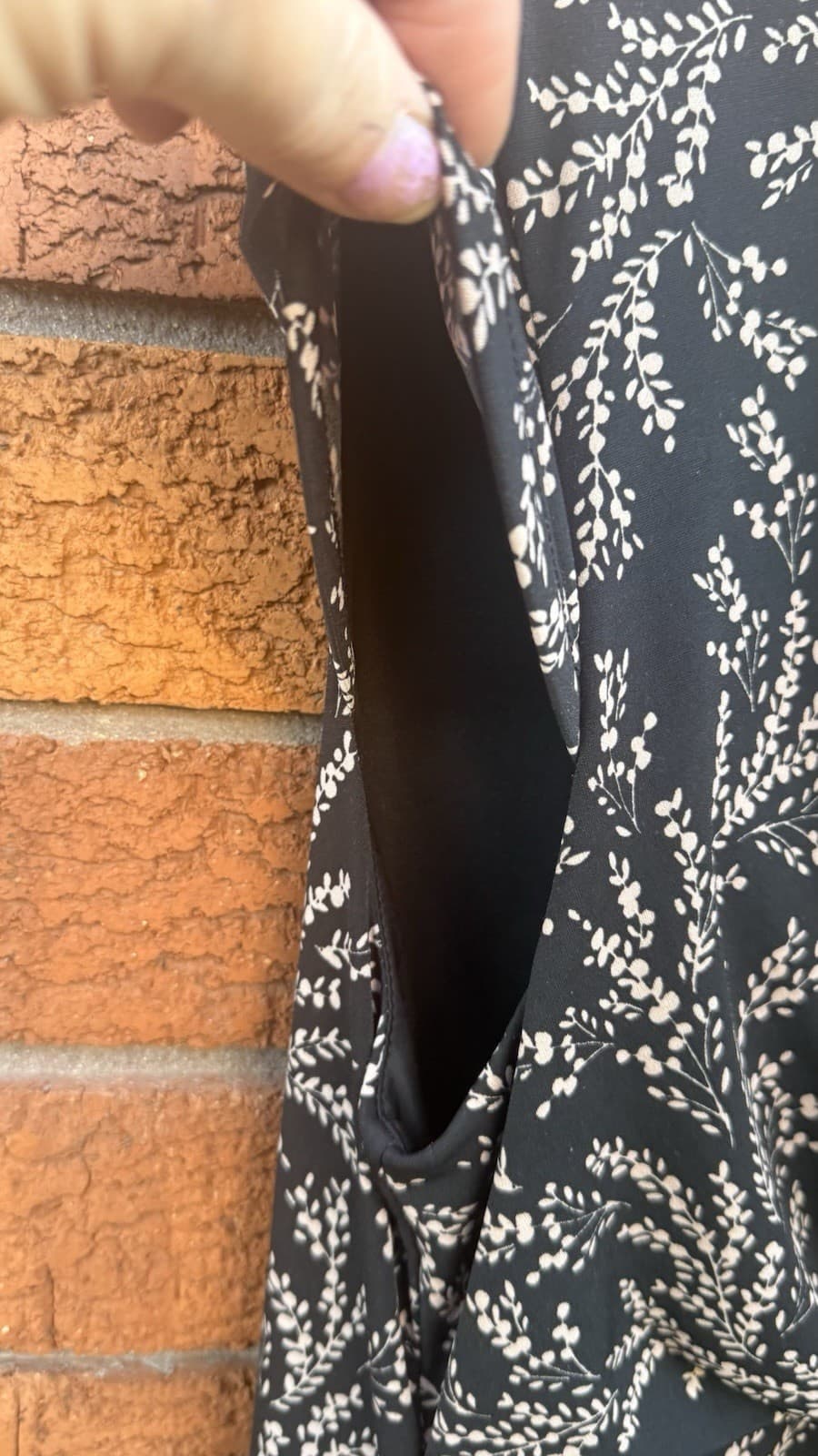 Diana Ferrari Dress Womens Size 16 Black Cream Stretch — photo 6 of 14
