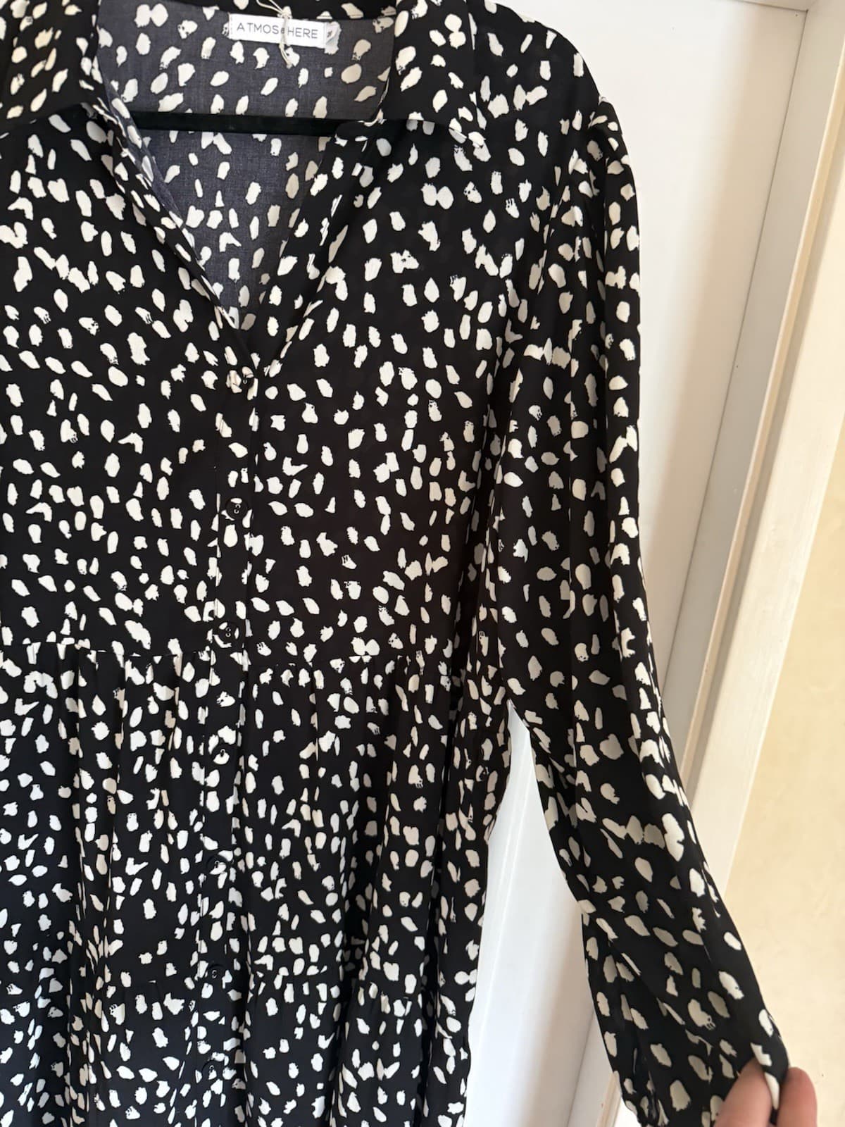 Atmos & Here Black and White Maxi Dress Size 20 Long Sleeve — photo 2 of 7