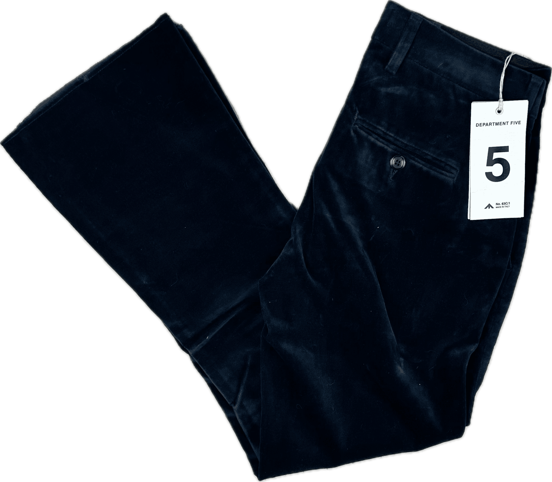 NWT- Department 5 Made in Italy Navy Velvet Pants- Size 26 — photo 2 of 7